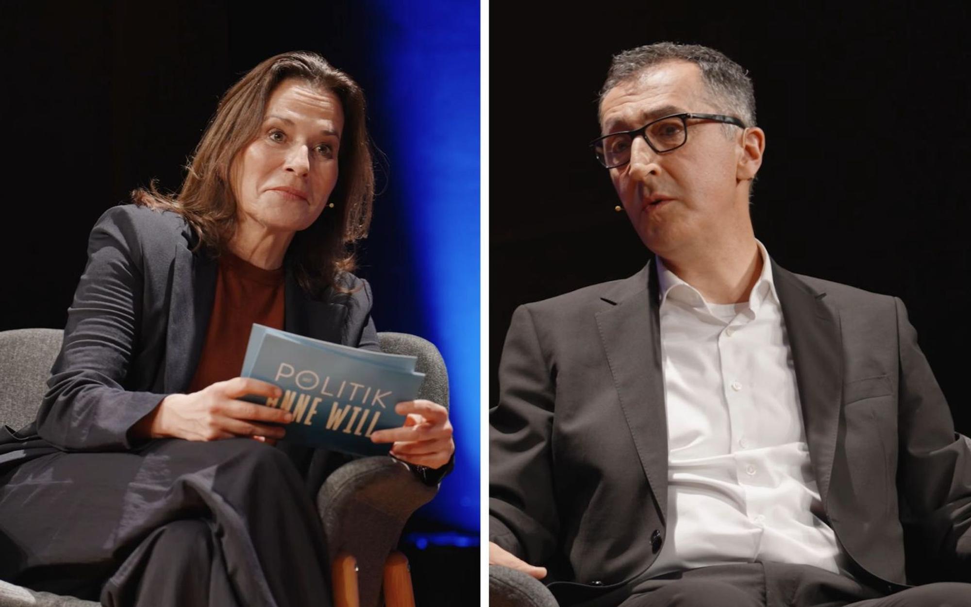 Cem Özdemir verblüffte Anne Will mit einer Berlin-Stichelei. (Bild: Screenshot „Politik mit Anne Will“ (Fotomontage))
