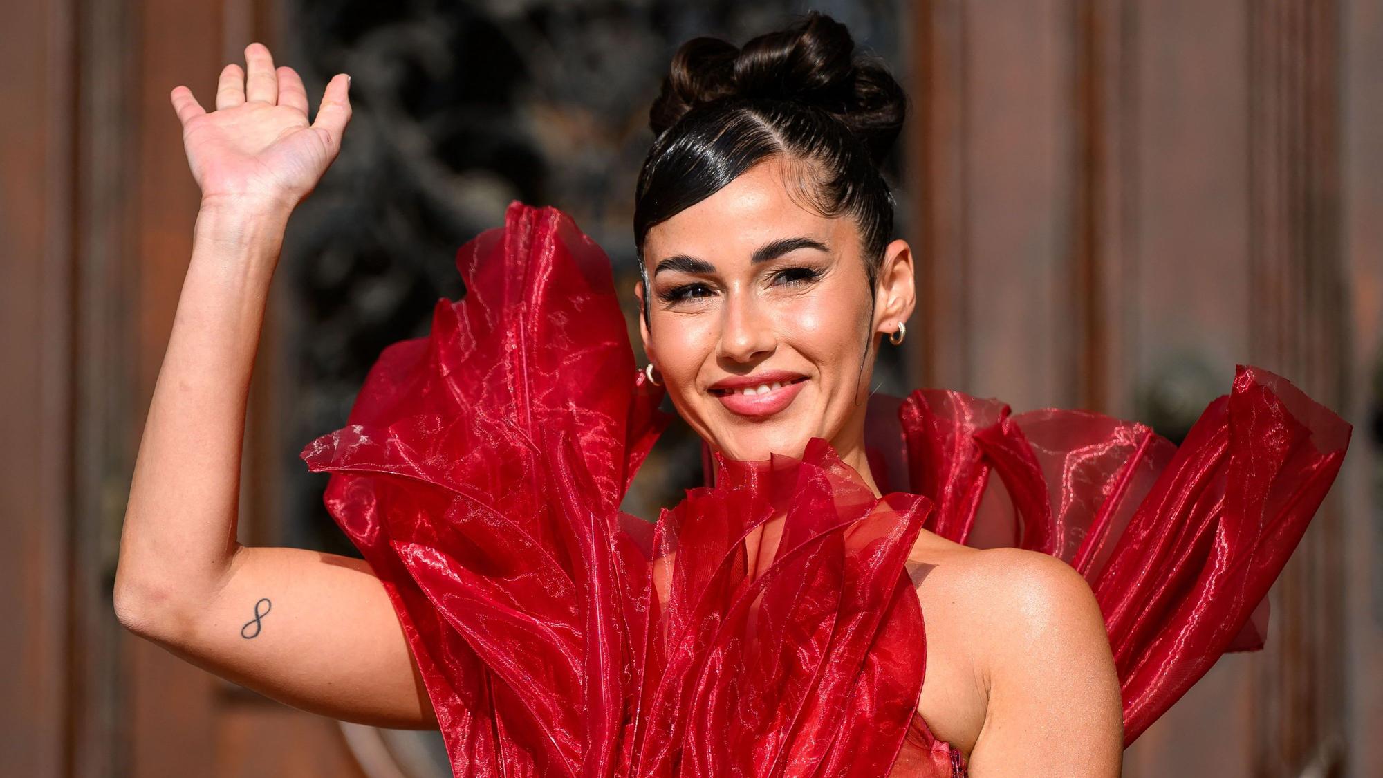Sarah Engels beim ESC-Empfang in Wien.