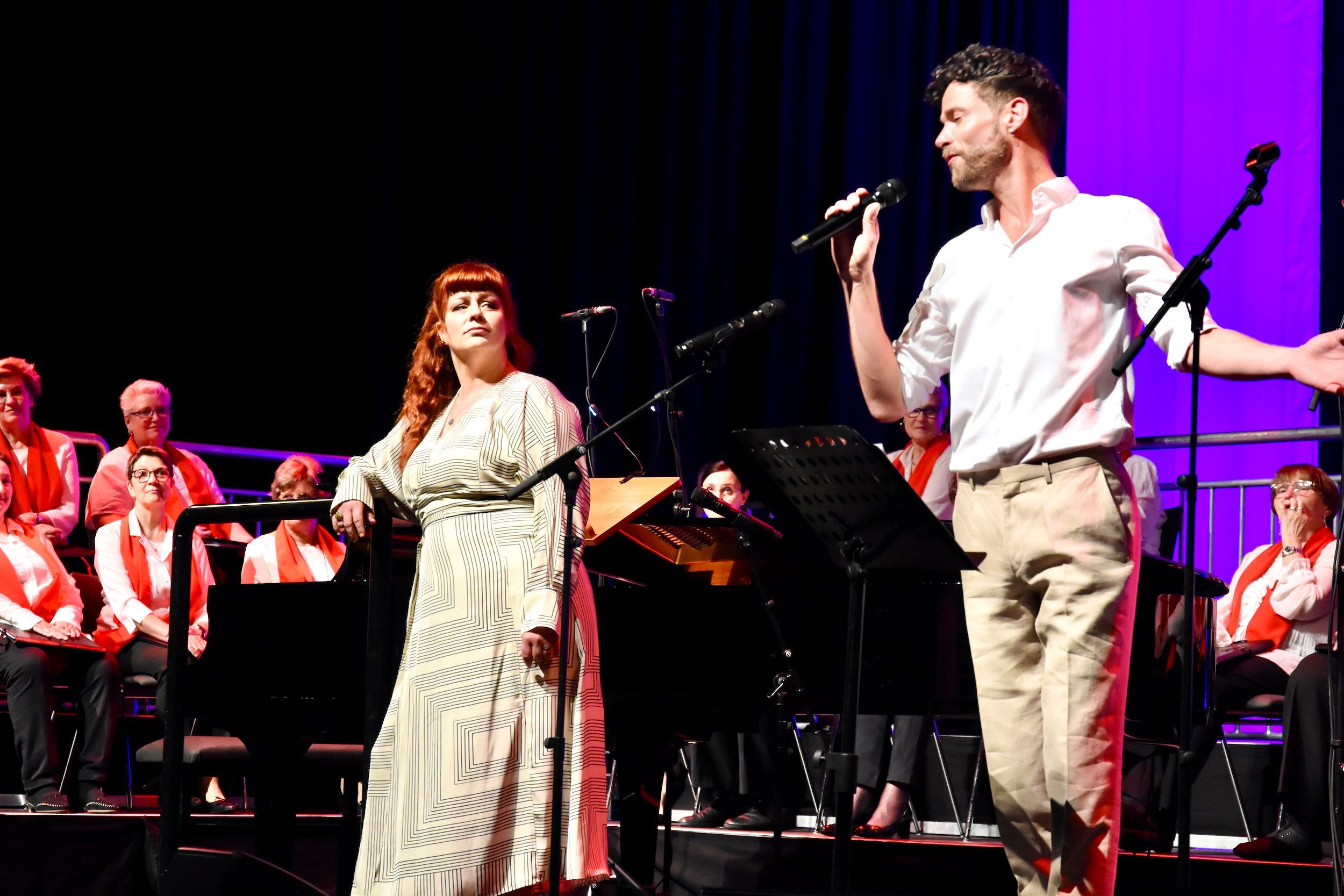 Die Solisten Juliane Bischoff und Sebastian Hartgenbusch