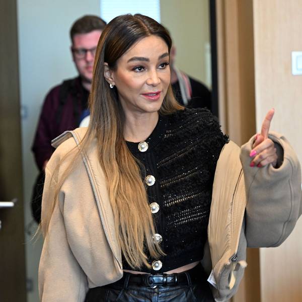Verona Pooth wartet auf den Beginn des Prozesses.