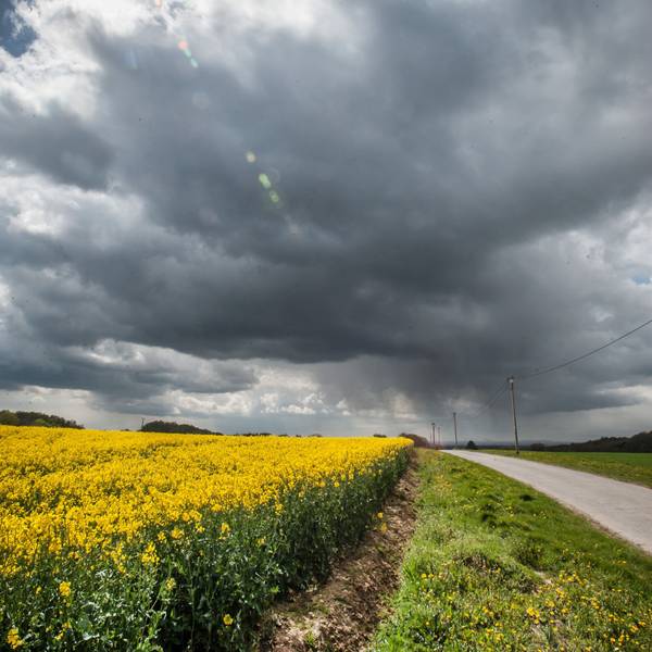 Aufkommender Regen oberhalb von Heidgen (Archivaufnahme)