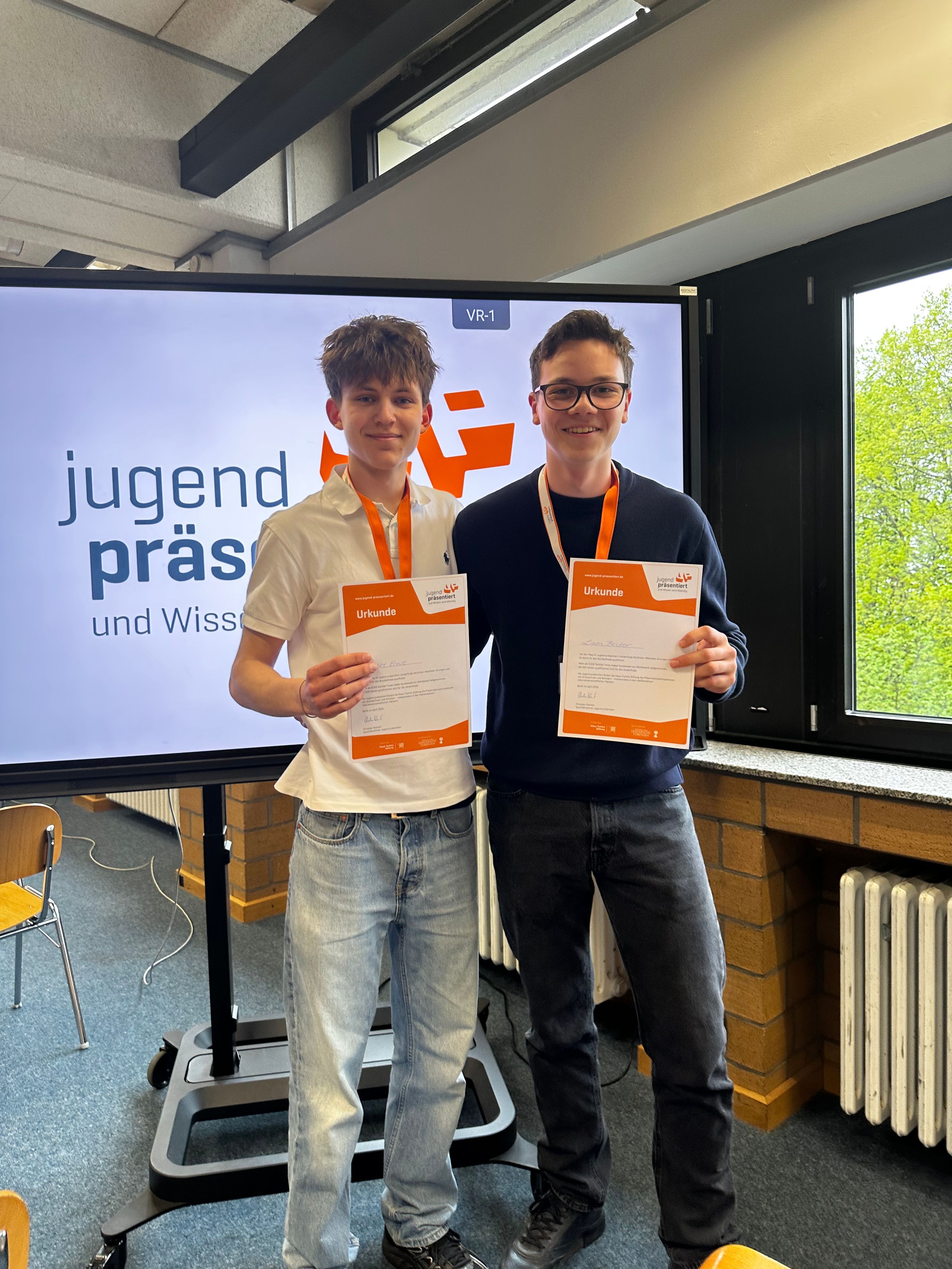 Benedikt Ernst und Liam Becker vom Gymnasium Kreuzgasse