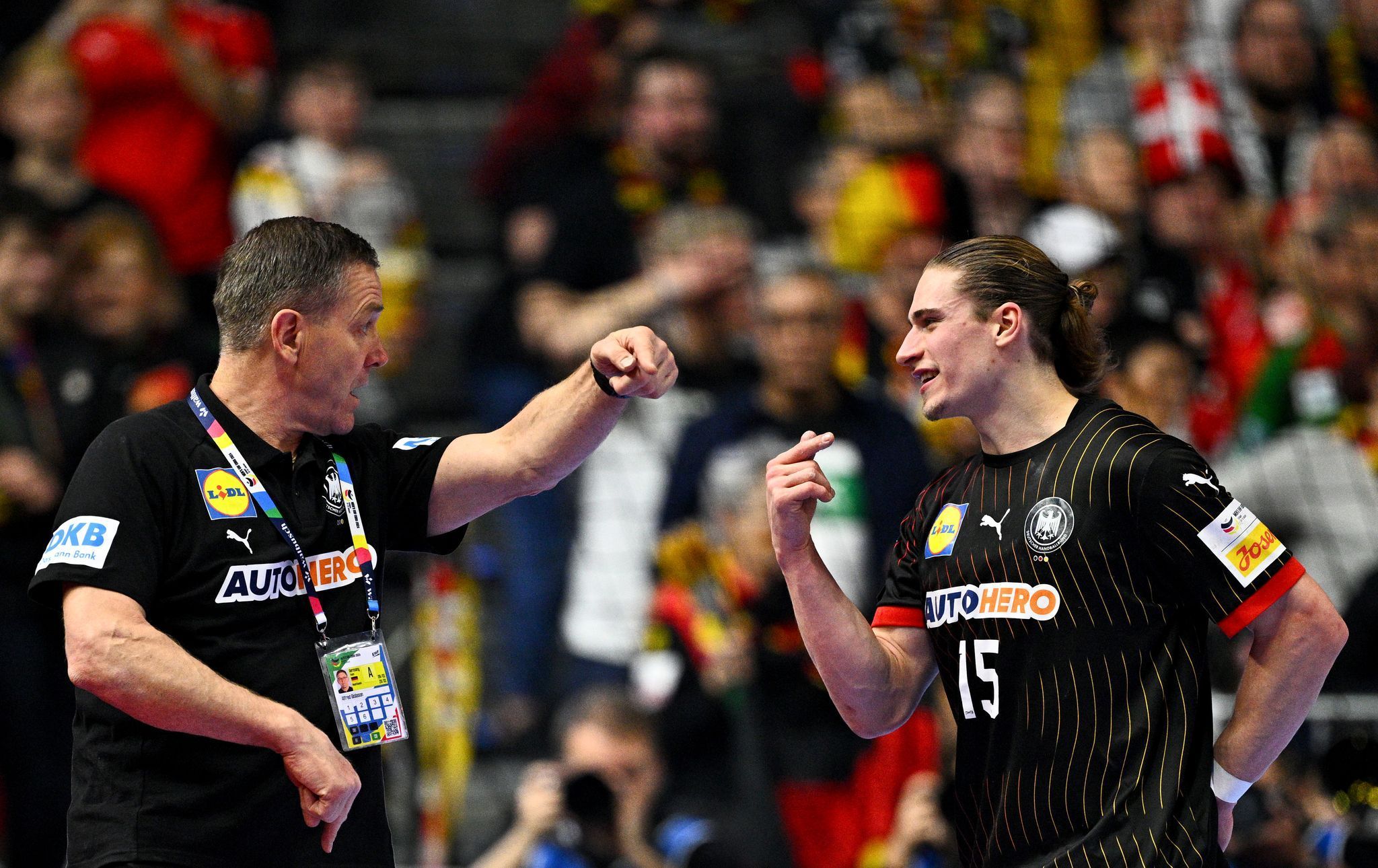 Alfred Gislason (l) und Juri Knorr