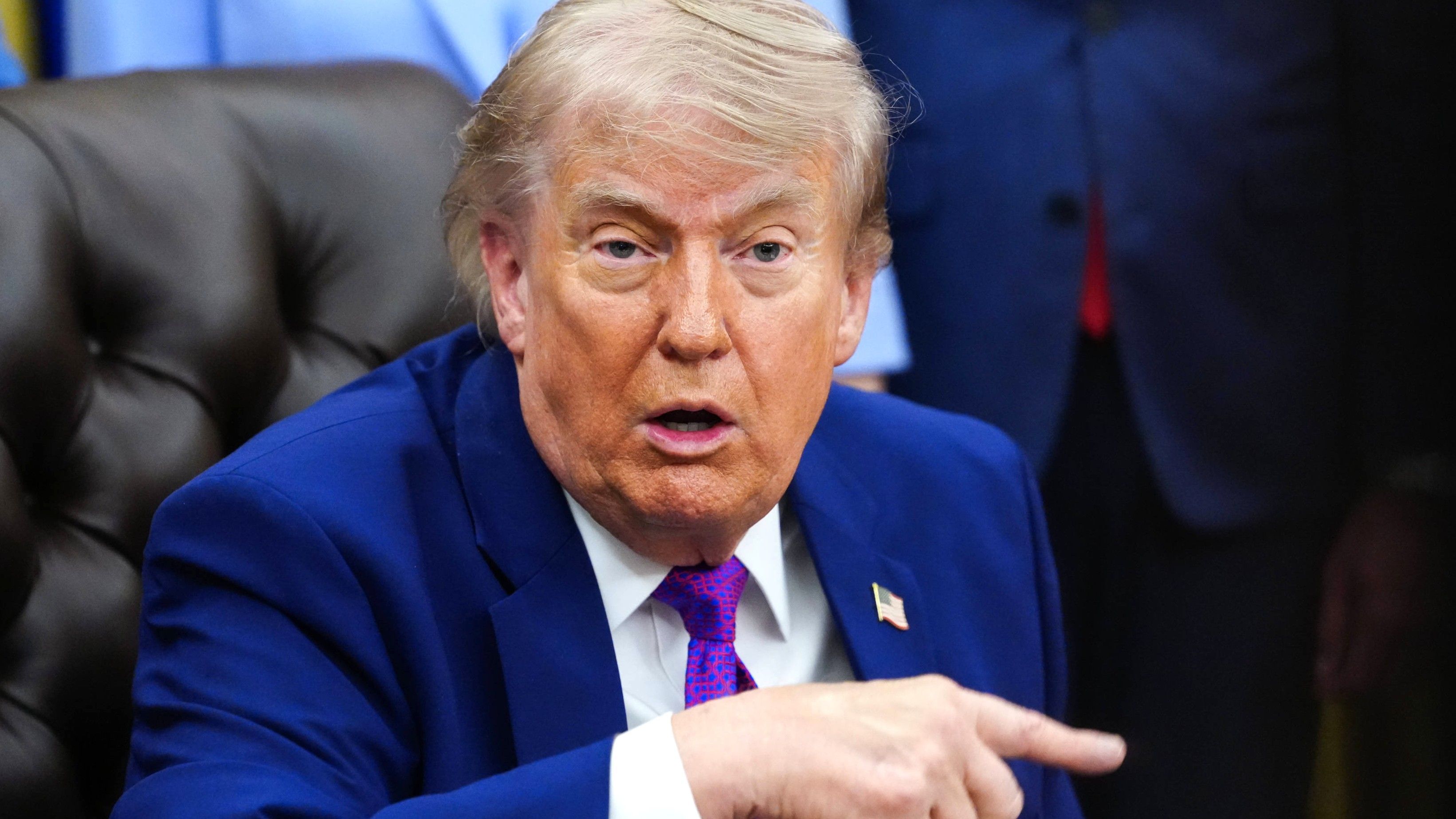 US-Präsident Donald Trump bei einer Besprechung im Oval Office. (Archivbild)
