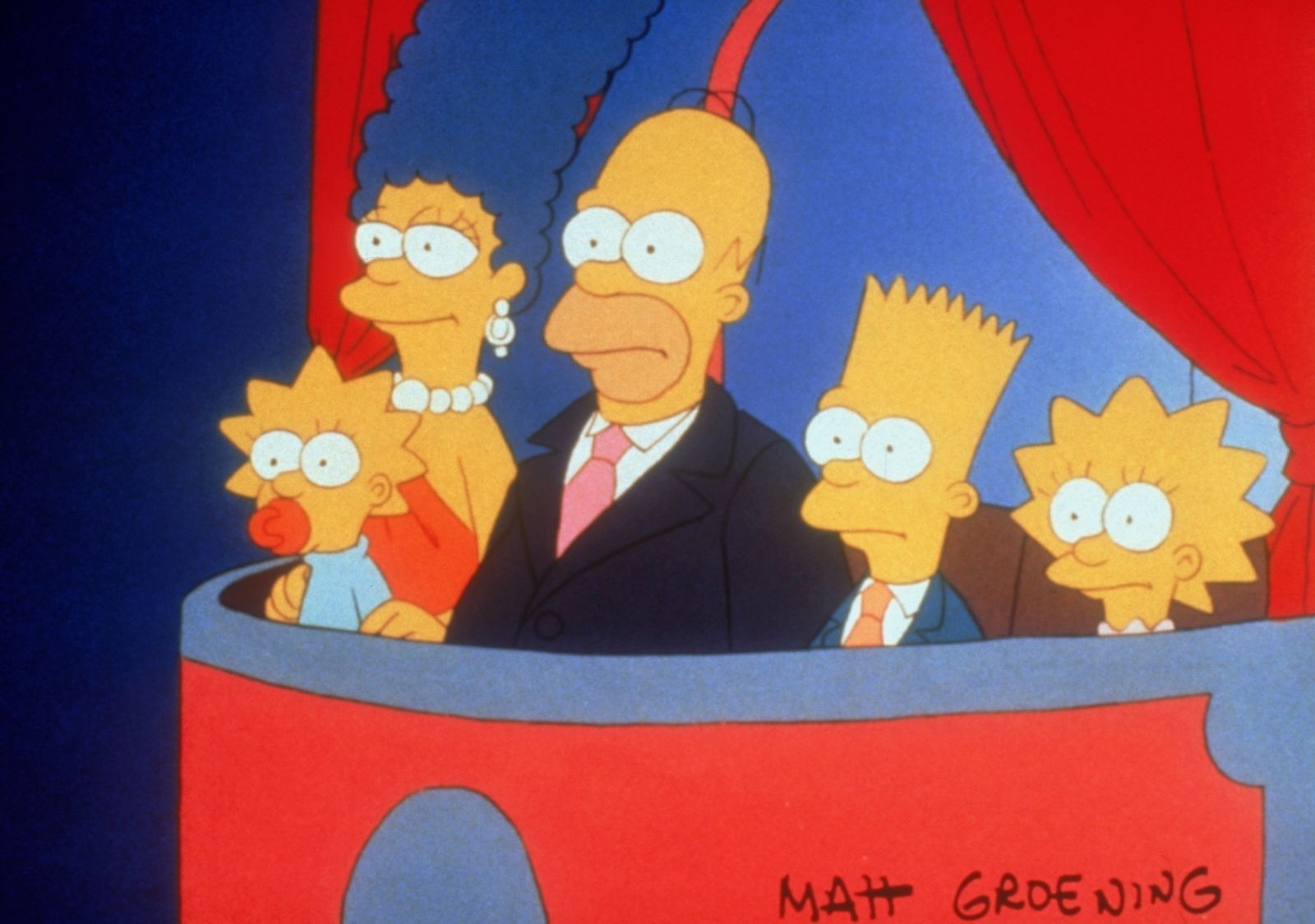 Ungefähr so sah das aus, als am 17. Dezember 1989 die „wichtigste TV-Serie des 20. Jahrhunderts“ (“Time Magazine“) in den USA auf Sendung ging. (Bild: ProSieben / Twentieth Century Fox)