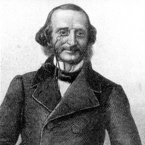 Der deutsch-französische Komponist Jacques Offenbach in einer zeitgenössischen Darstellung.