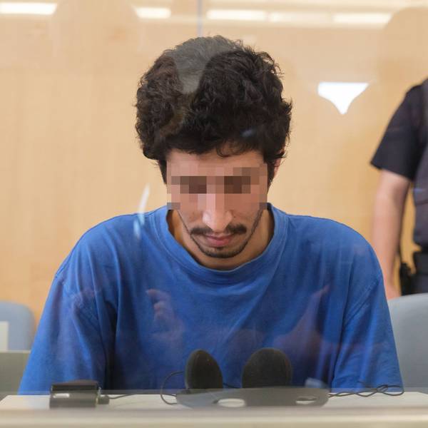 Der Täter von Solingen, Issa Al H., bei der Verhandlung vor dem Düsseldorfer Oberlandesgericht.