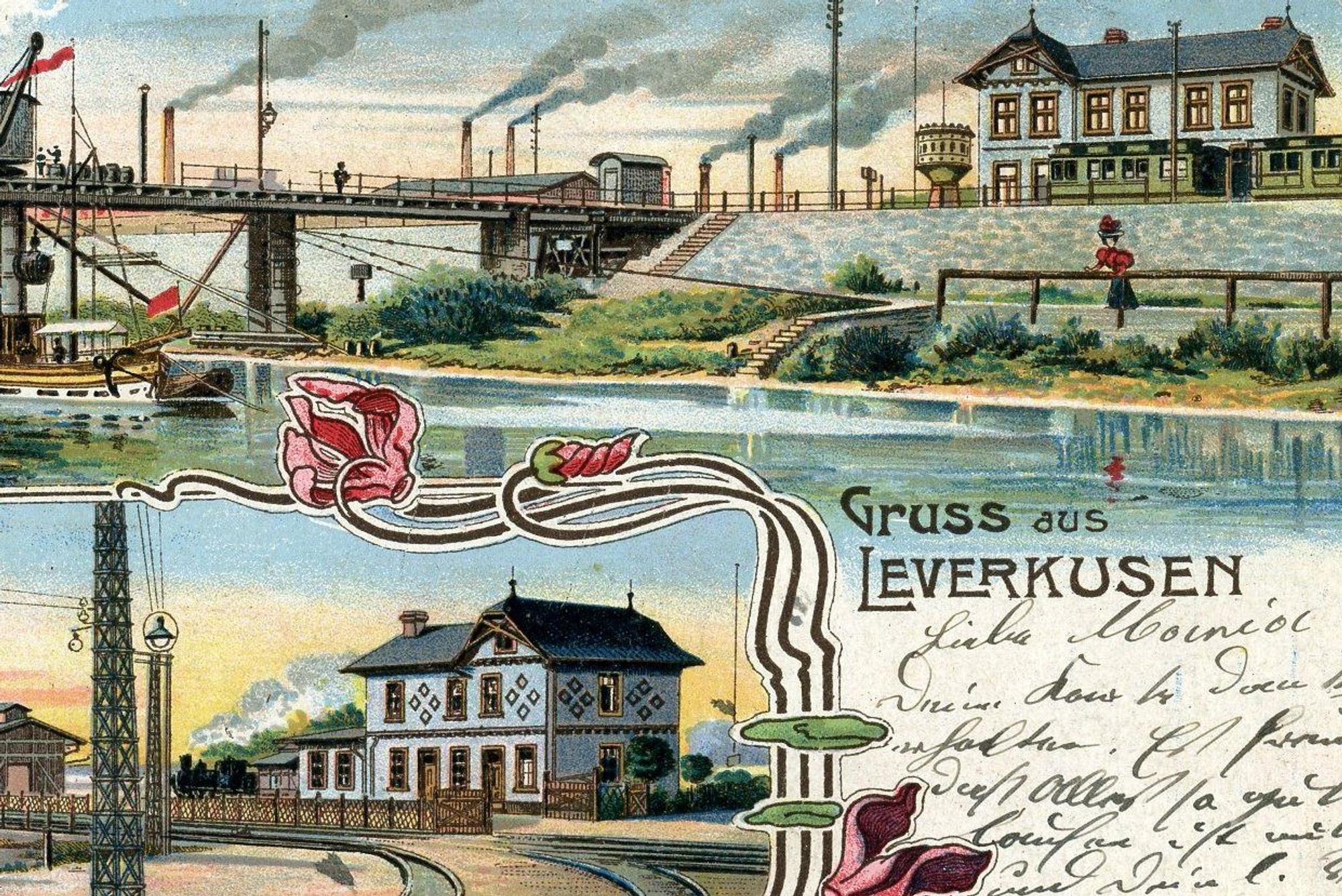 Der Bahnhof im Bayerwerk Bild: Bergischer Geschichtsverein, Sammlung Braun