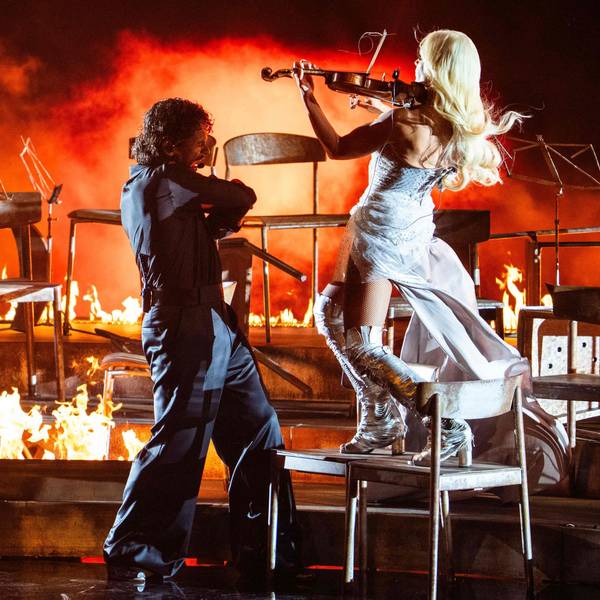 Pete Parkkonen und Linda Lampenius boten im ersten Halbfinale eine spektakuläre Show.