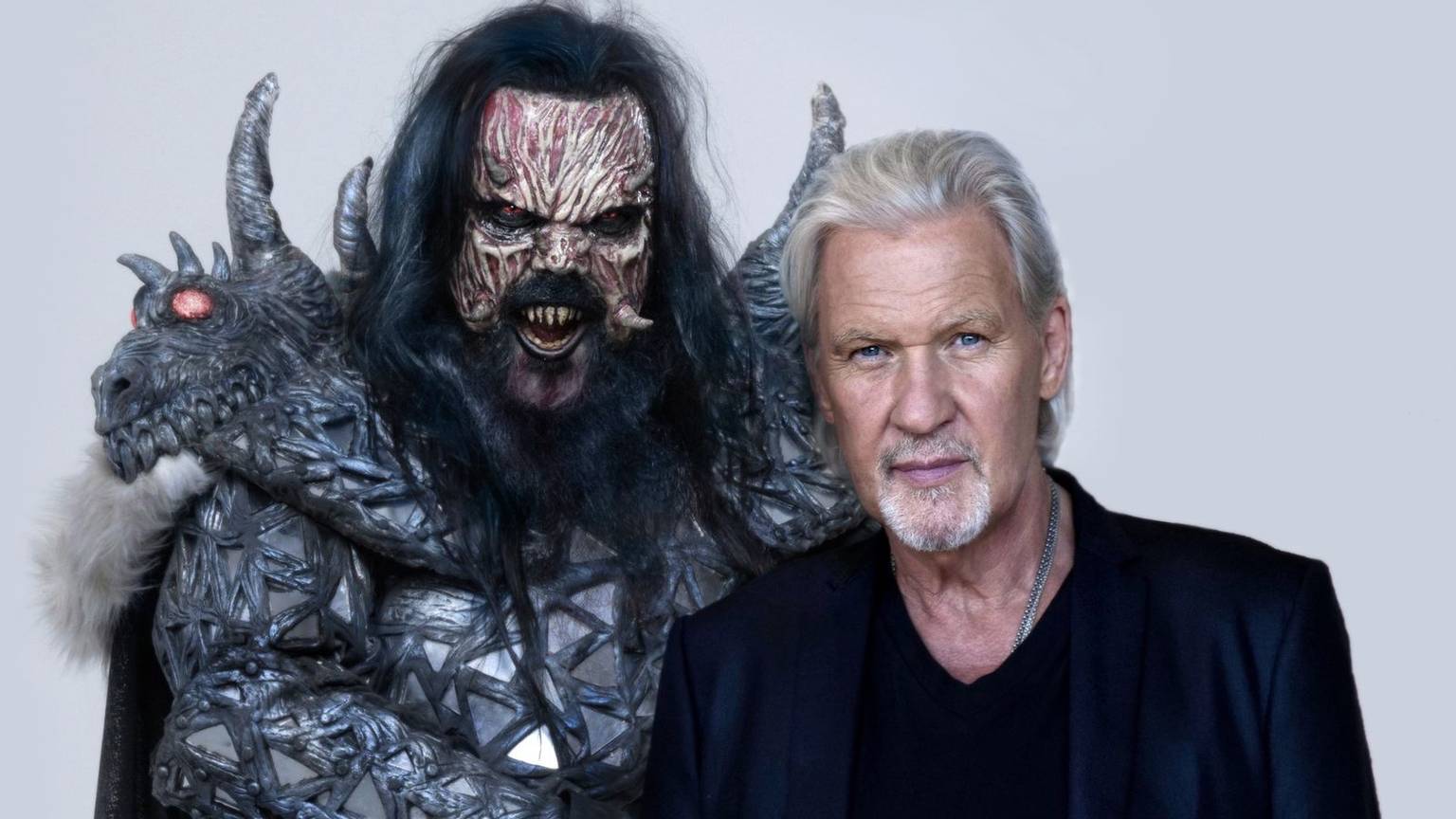 „Hard Rock Hallelujah“ gegen „Hold Me Now“: Mr. Lordi (links) und Johnny Logan haben ihre ESC-Songs getauscht. (Bild: Mr. Lordi)