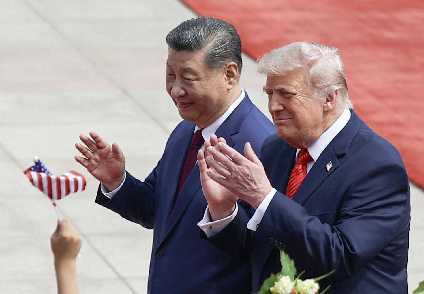 US-Präsident Donald Trump zusammen mit Xi Jinping in Peking.