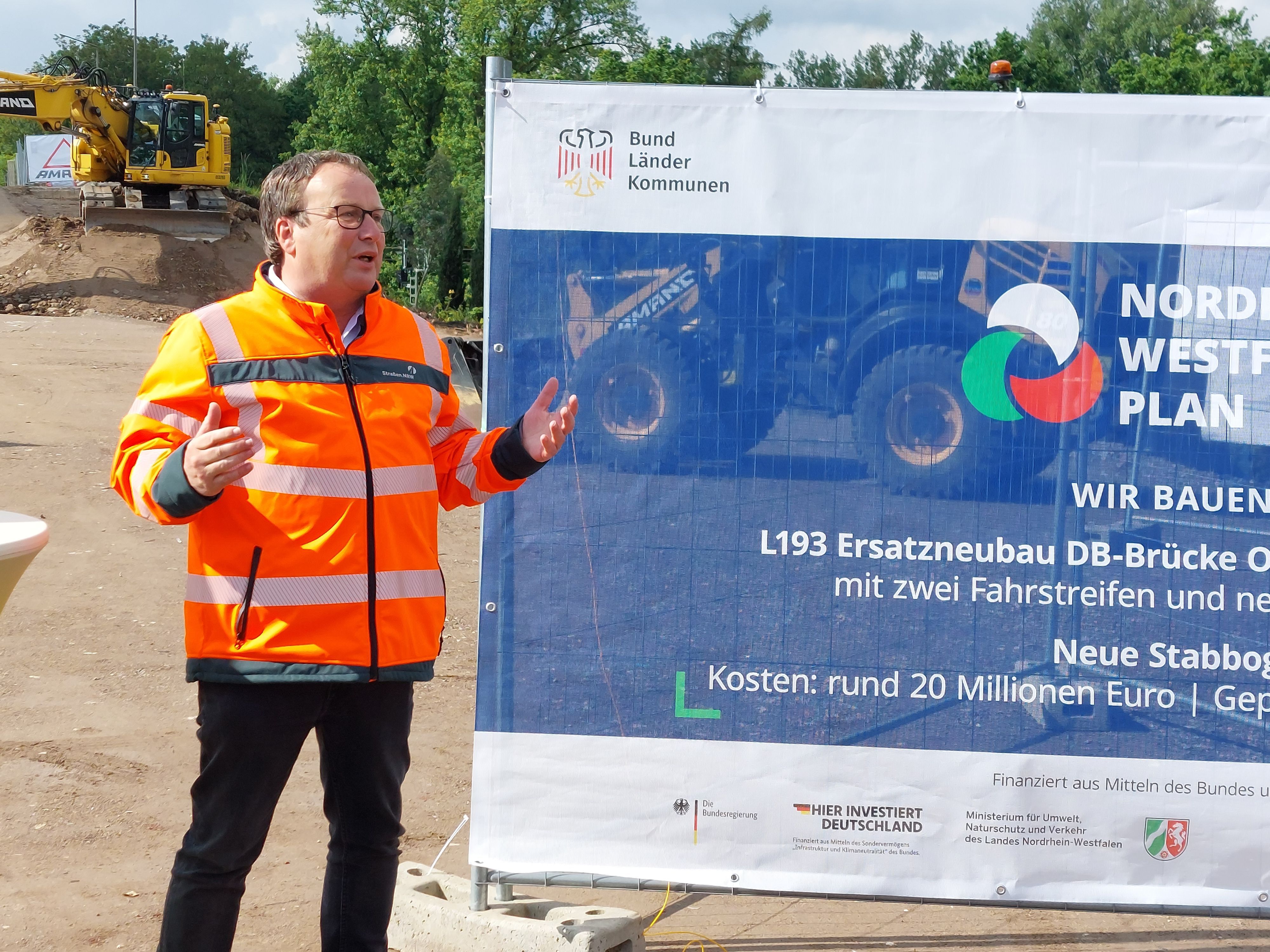 Ersatzneubau für die Brücke L193 über die Bahn in Königswinter, Oliver Krischer, Sondervermögen des Bundes, Nordrhein-Westfalen-Plan für gute Infrastruktur