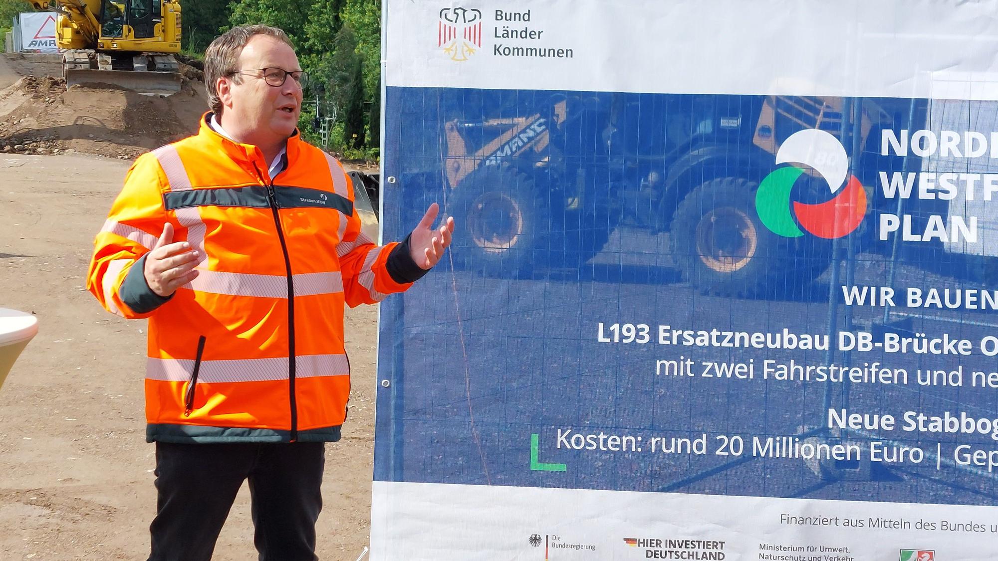 Ersatzneubau für die Brücke L193 über die Bahn in Königswinter, Oliver Krischer, Sondervermögen des Bundes, Nordrhein-Westfalen-Plan für gute Infrastruktur