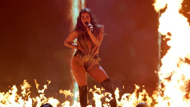 Sarah Engels beim Finale des 70. Eurovision Song Contest (ESC) in der Wiener Stadthalle.
