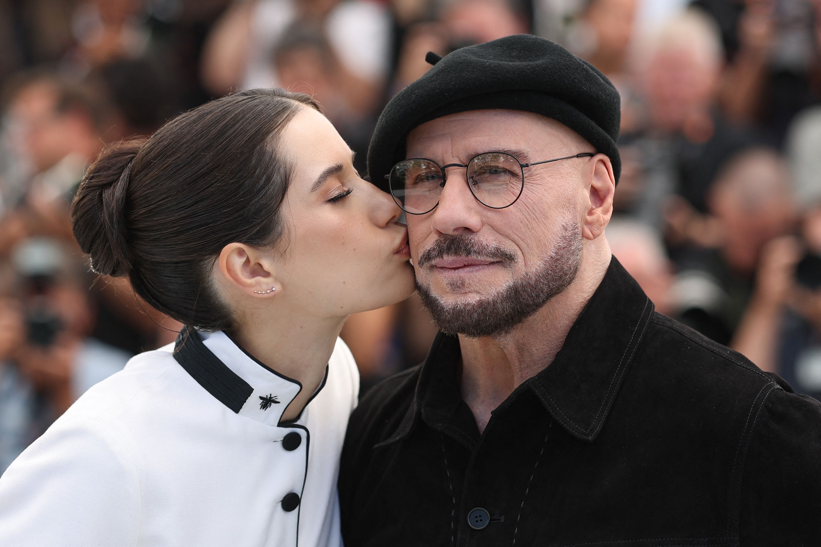 John Travolta mit seiner Tochter Ella Bleu Travolta in Cannes.