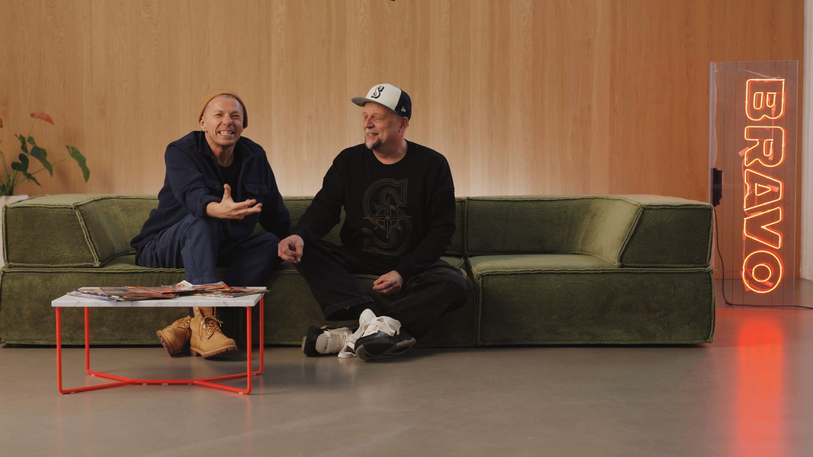 Michi Beckl (links) und Smudo von den Fantastischen Vier müssen heute noch lachen, wenn sie an den „Rap-Krieg“ zwischen ihrem Fanta-Kollegen Thomas D und Oli.P denken. (Bild: RTL)