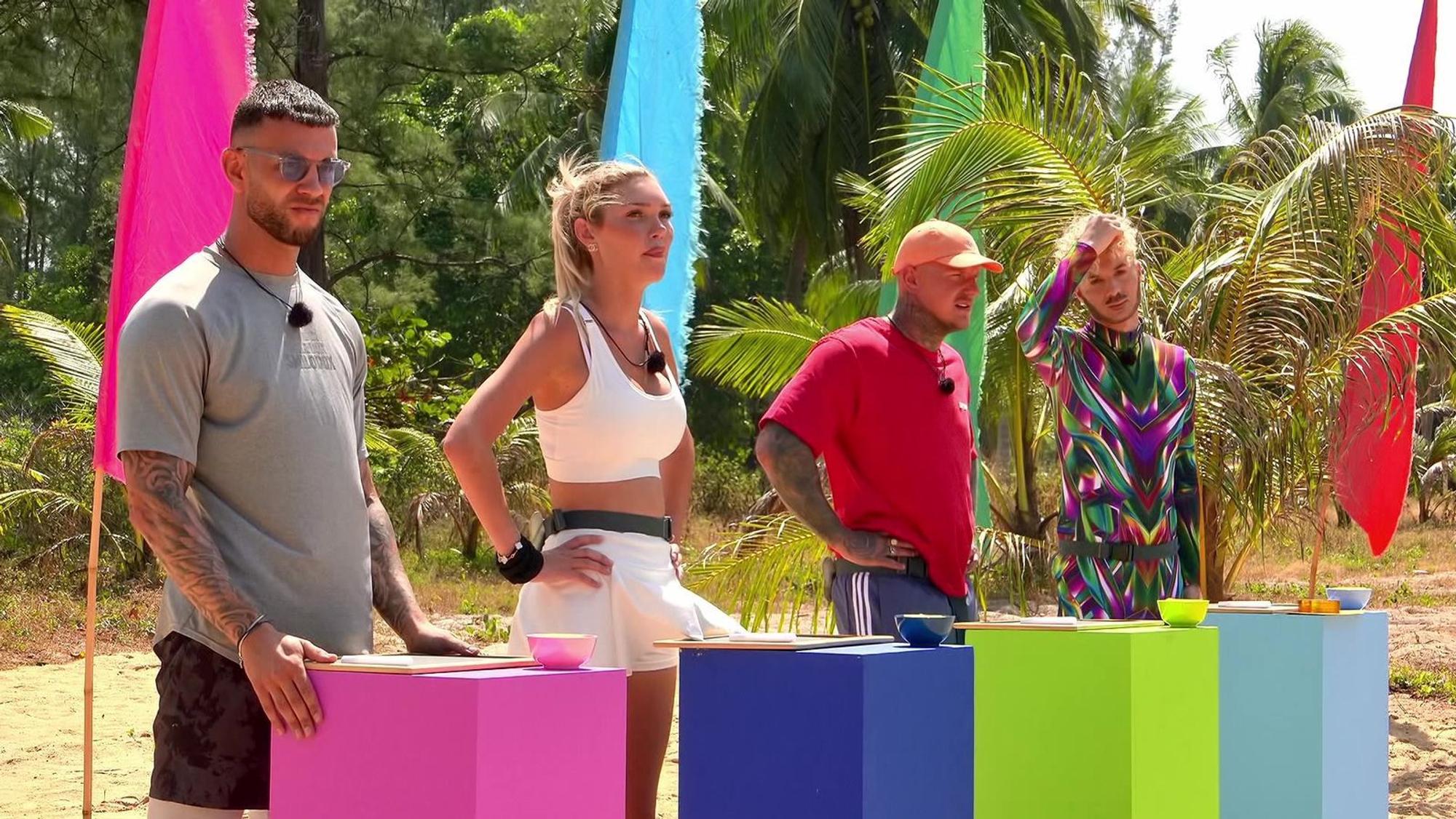 Serkan, Giuliana, Paco und Sam (von links) kämpfen um ihre Rückkehr in die Sala. (Bild: RTLZWEI)