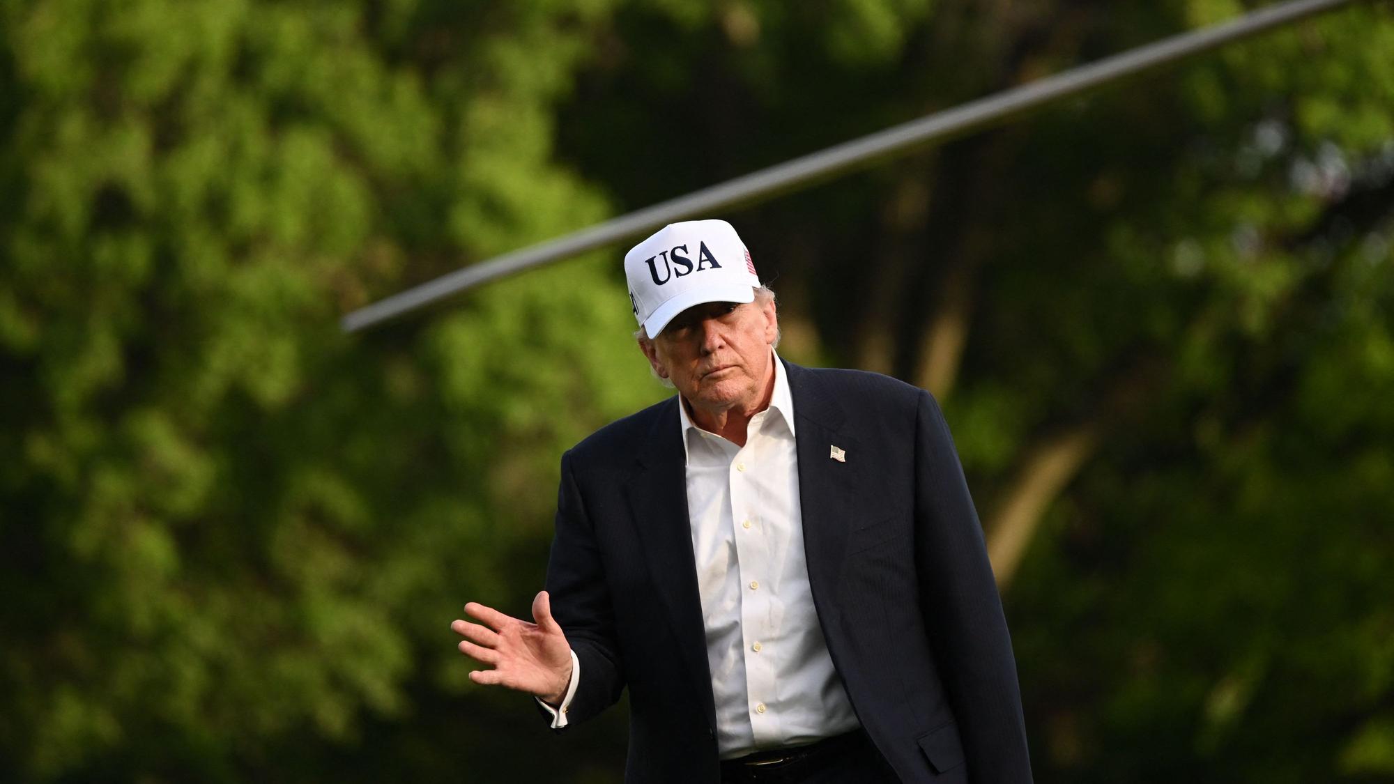 US-Präsident Donald Trump nach einem Helikopterflug mit „Marine One“. (Archivbild)