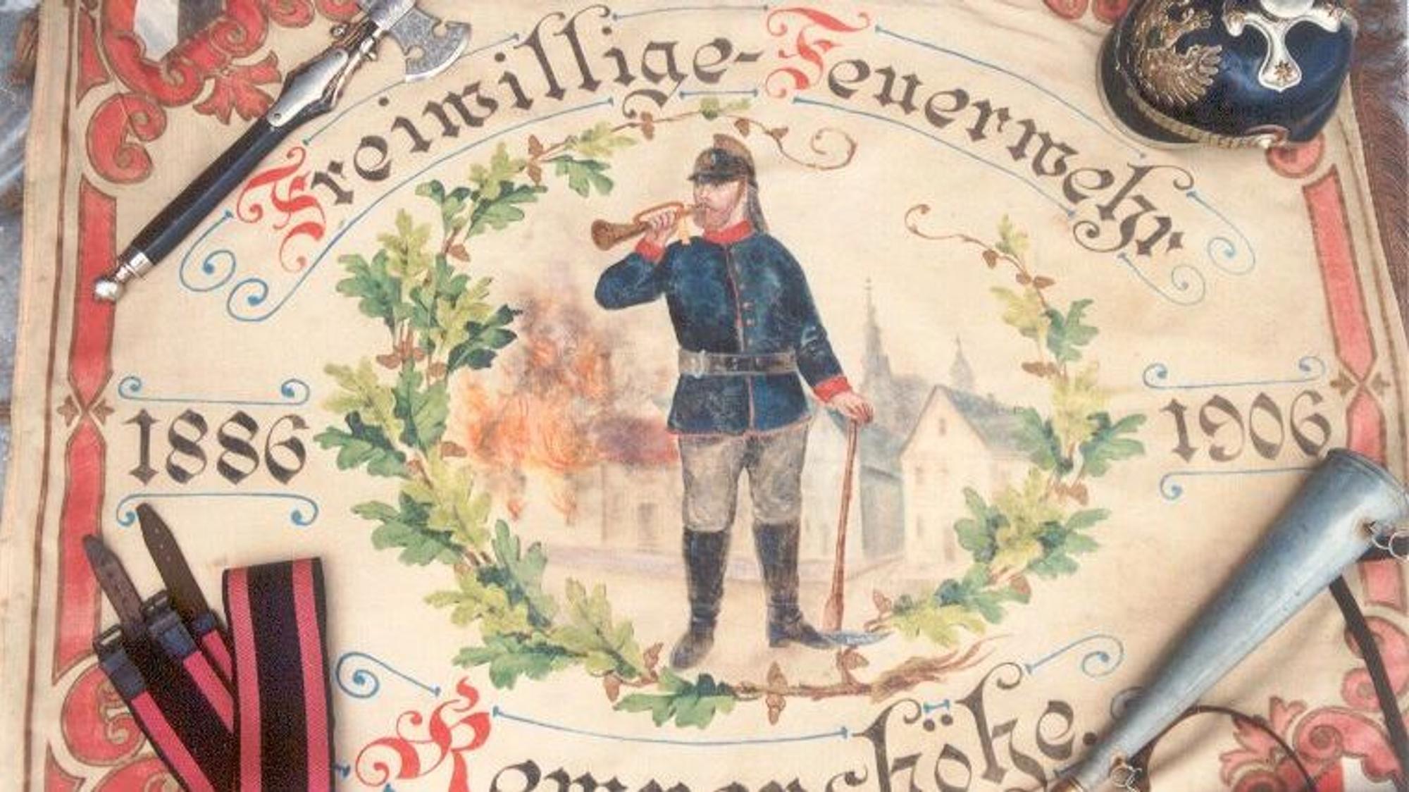 Die Fahne der Feuerwehr Kempershöhe