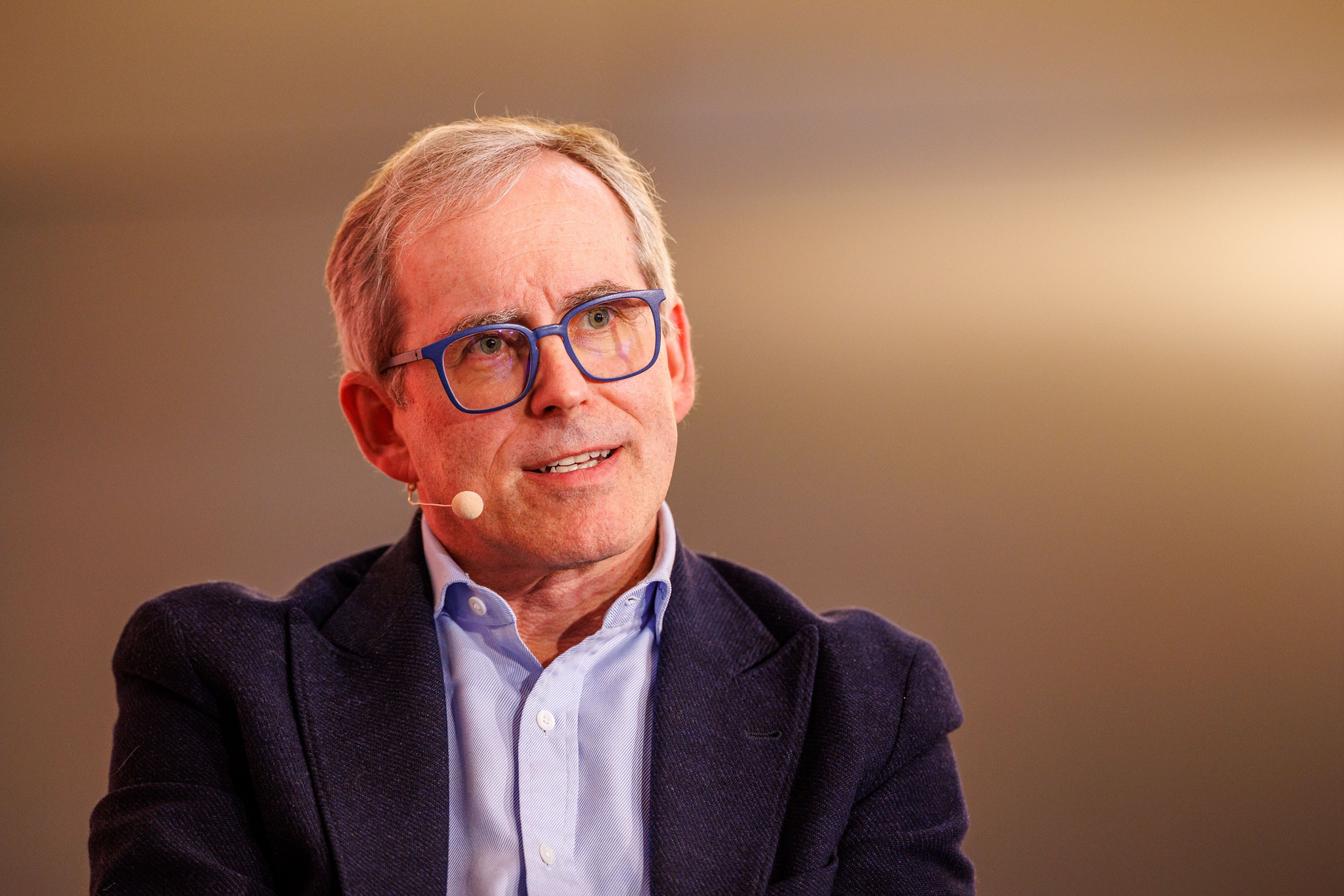 Christian Wilhelm Erich Haub, Unternehmer und Vorstandsvorsitzender der Tengelmann-Gruppe, aufgenommen bei einer Konferenz. (Archivbild)