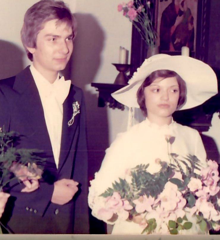 Zu sehen ist das alte Hochzeitsfoto des Jubelpaars.