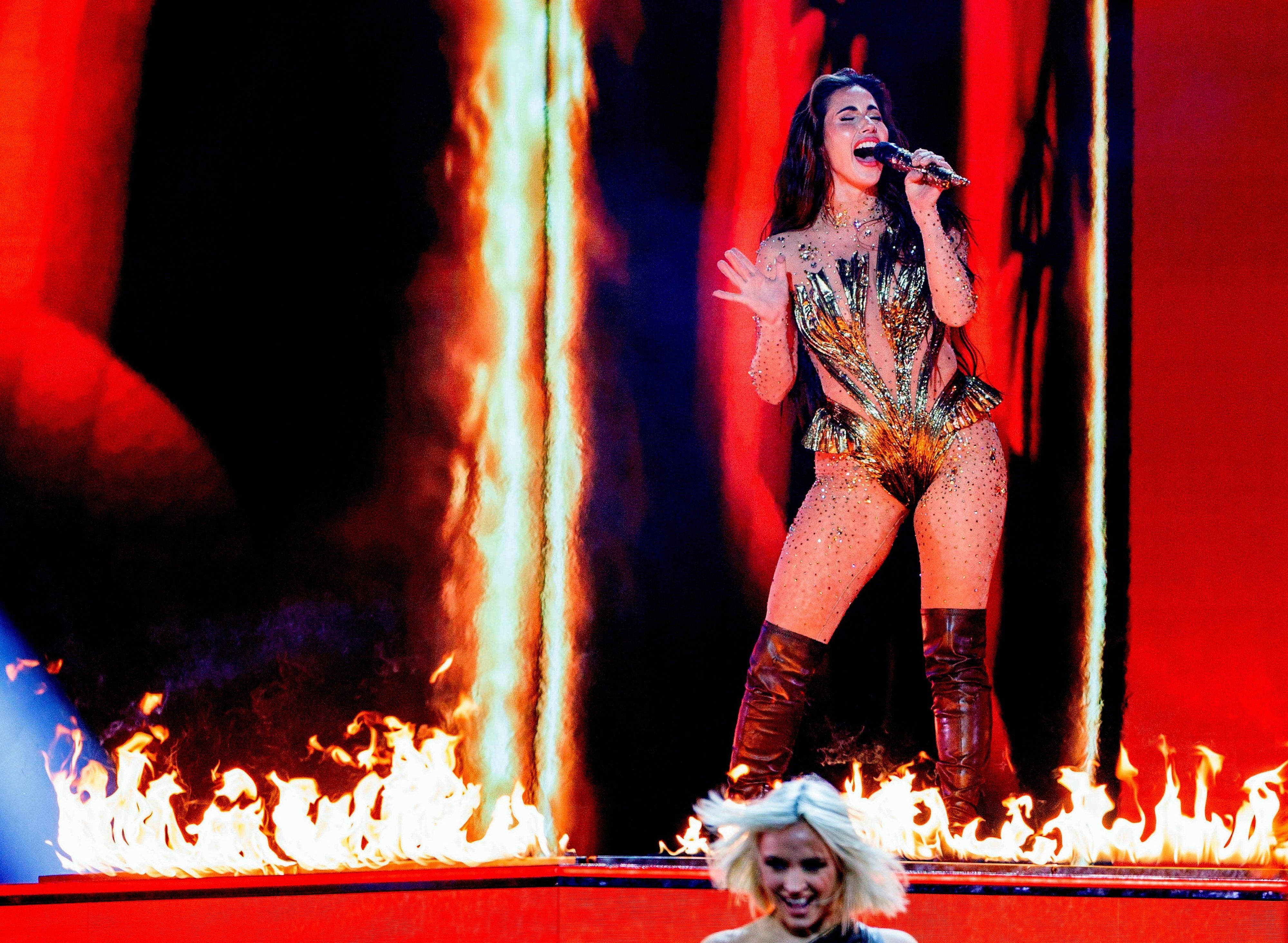Sarah Engels während ihres Auftritts beim ESC.