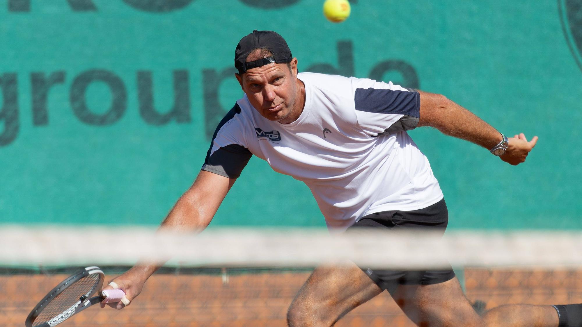 TC Bad Vilbel - Kölner KHT SW, DM-Halbfinale Marc-Kevin Goellner, die Nummer 3 des Kölner KHT SW. Deutsche Vereinsmeisterschaft Herren 55 am 6. und 7. September 2025 in Bad Vilbel. Halbfinalspiel zwischen dem TC Bad Vilbel und dem Kölner KHT SW., Bad Vilbel Hessen Deutschland *** TC Bad Vilbel Kölner KHT SW, DM semi-final Marc Kevin Goellner, the number 3 of the Kölner KHT SW German Club Championship Men 55 on September 6 and 7, 2025 in Bad Vilbel Semi-final match between TC Bad Vilbel and Kölner KHT SW , Bad Vilbel Hessen Germany