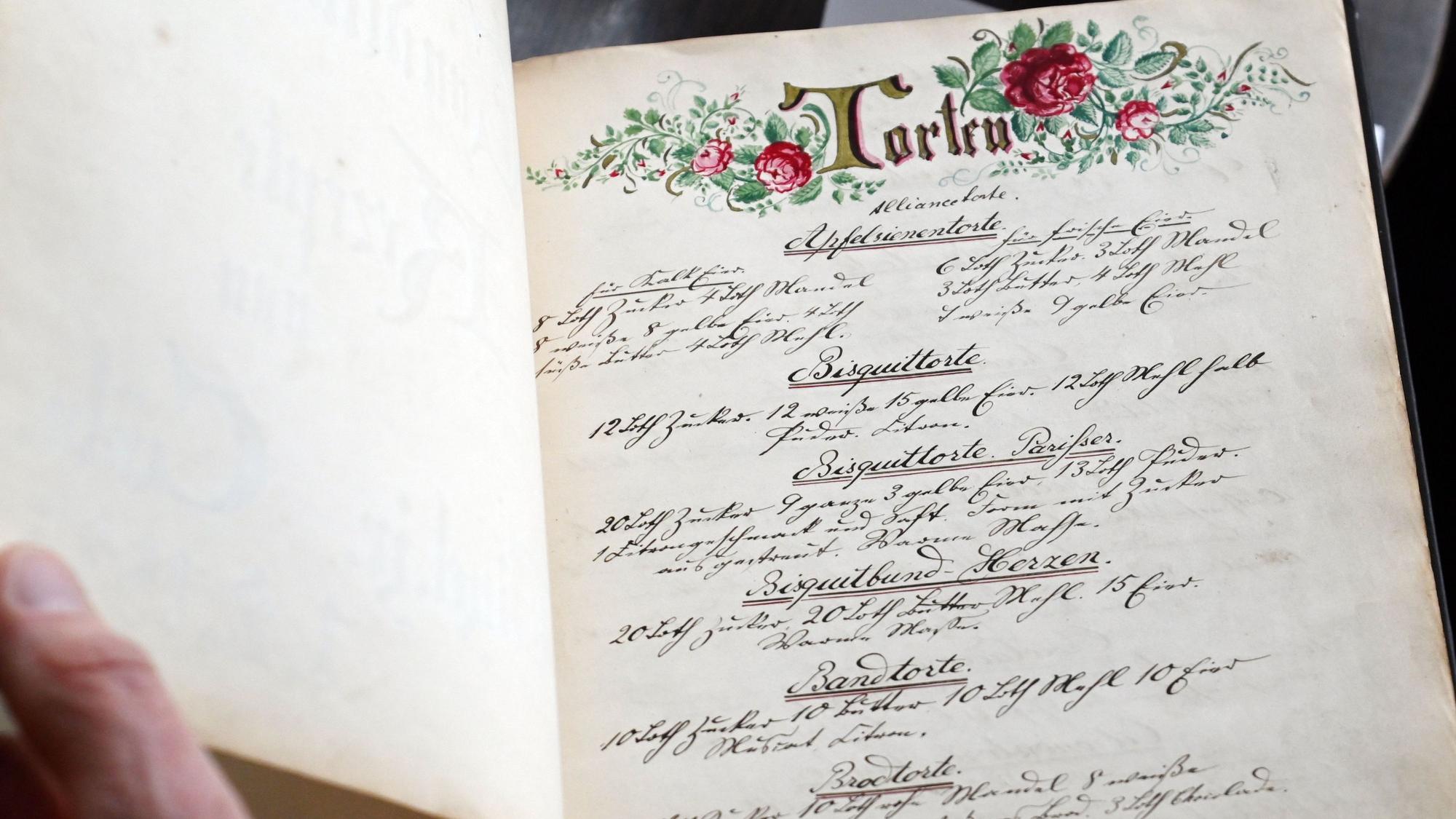1875 enstand das Büchlein mit merh als 100 Tortenrezepten.