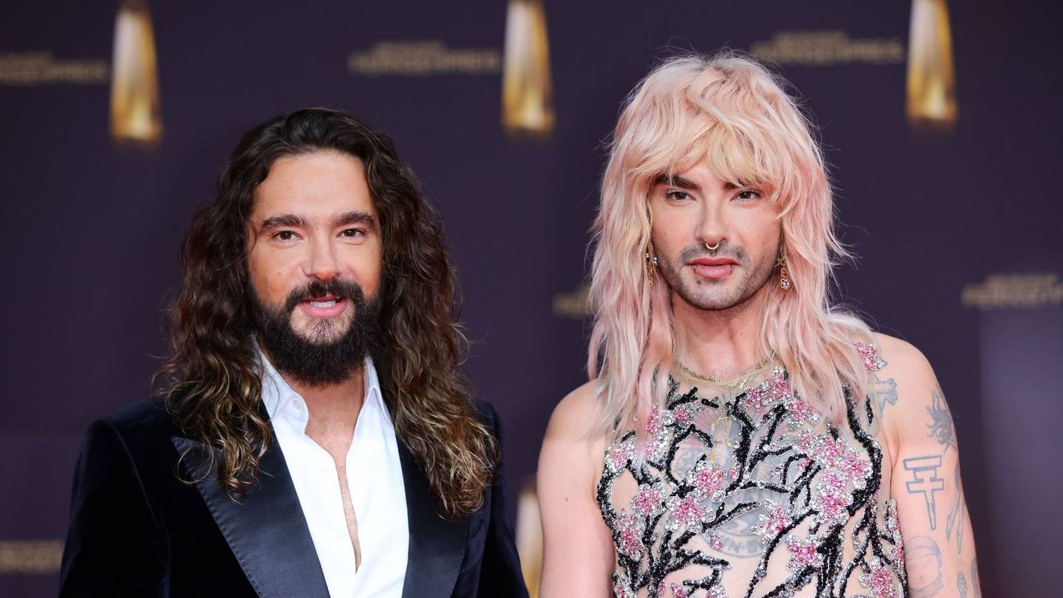 Bill Kaulitz (rechts) hat seinen Ex-Freund getroffen. Bruder Tom hatte dafür allerdings wenig Verständnis. (Bild: 2024 Getty Images/Joshua Sammer)