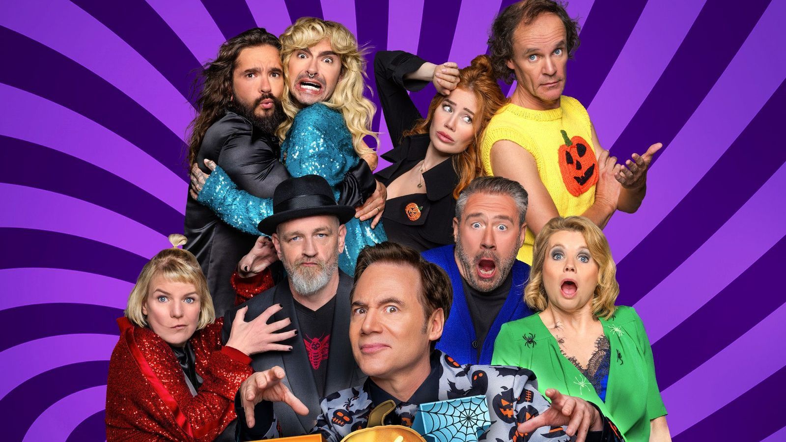 In der Comedy-Sendung „LOL: Last One Laughing“ bewies Annette Frier (unten rechts) nicht nur, dass sie witzig sein, sondern sich auch beherrschen kann, wenn sie selbst nicht lachen darf. (Bild: Amazon Prime Video)