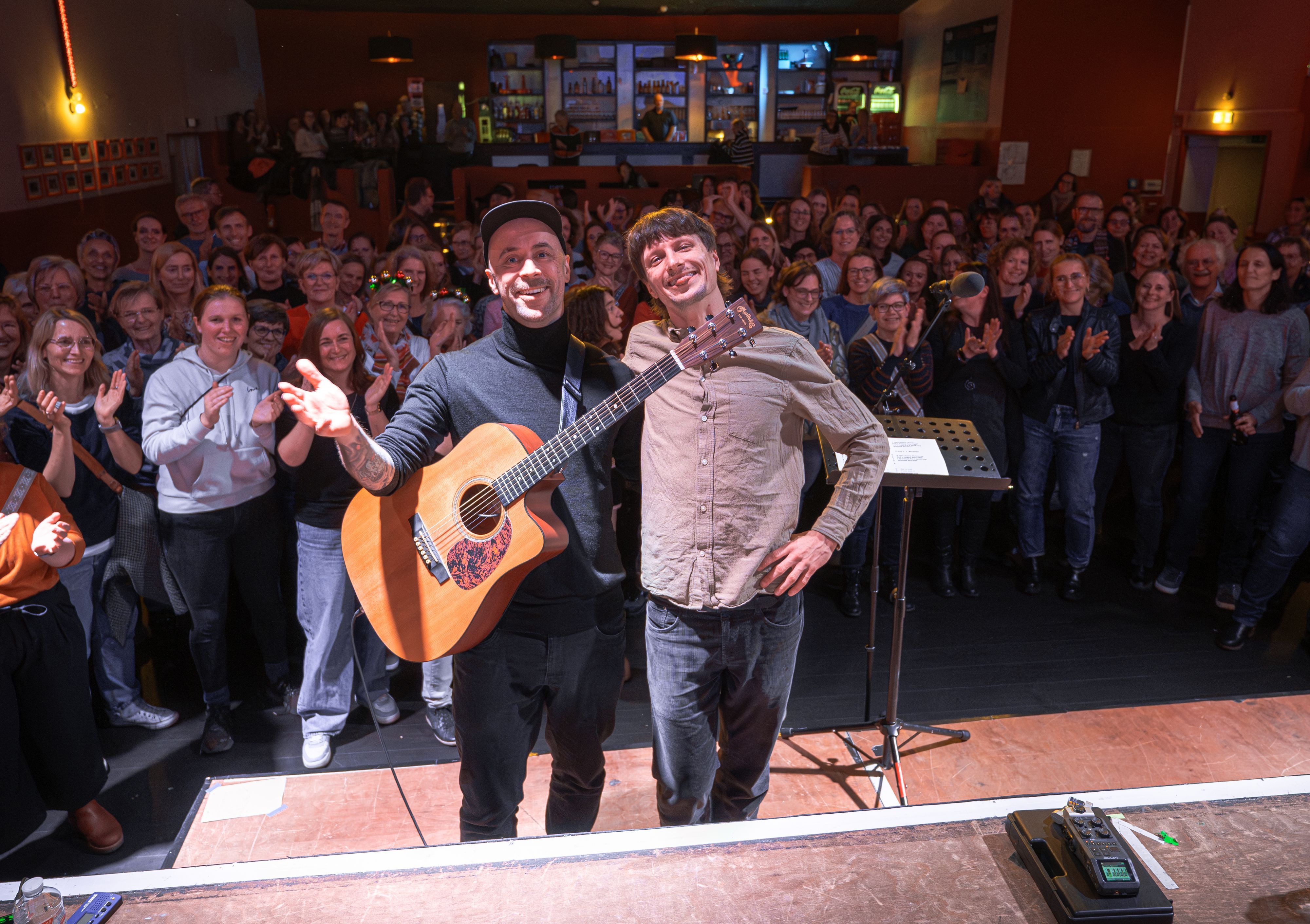 Basti Lindenau (l.) und Niklas Genschel wollen wieder das ganze Scala zum Singen bringen.