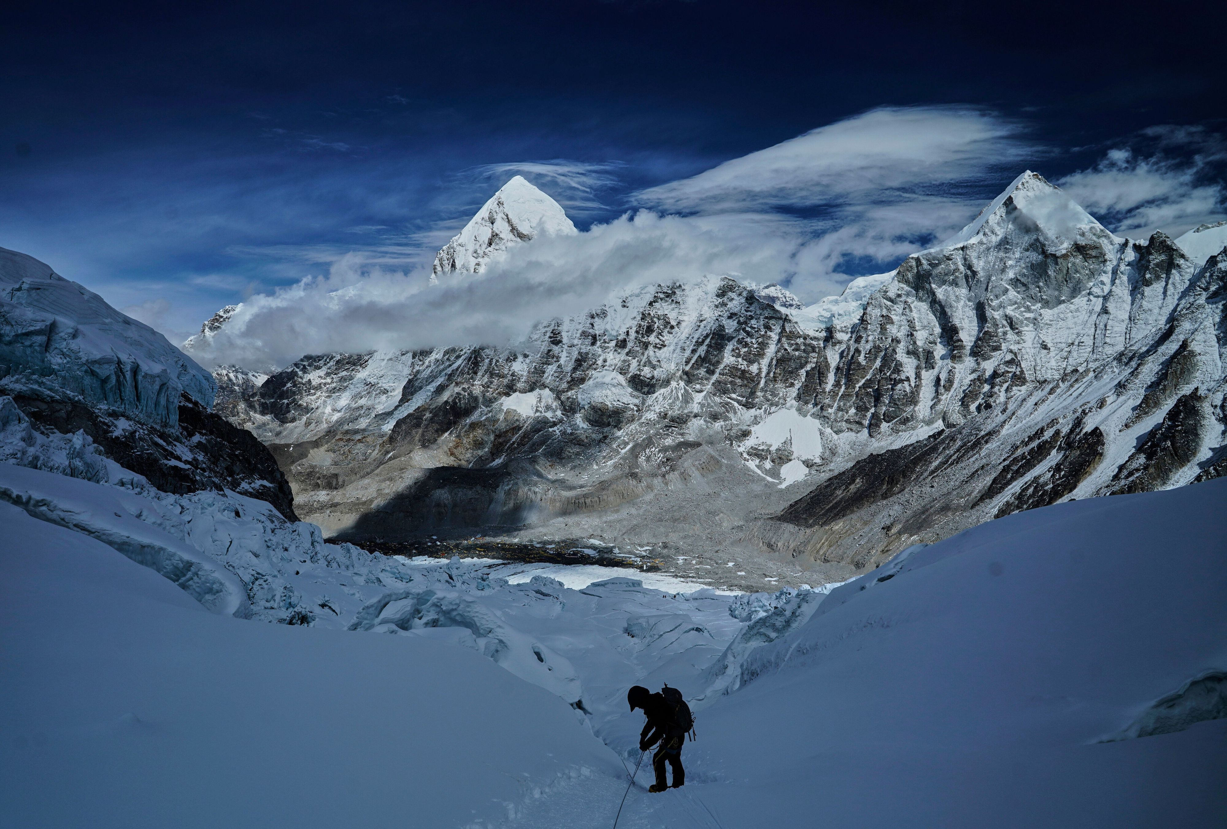Der Mount Everest im Himalya.