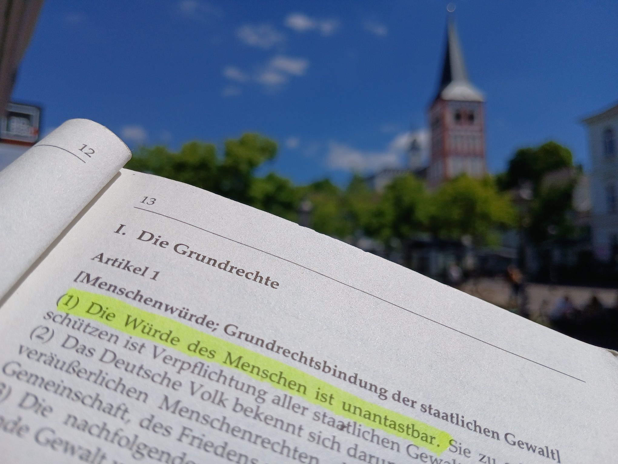 Ehrentag zu 77 Jahren Grundgesetz, Markt Siegburg