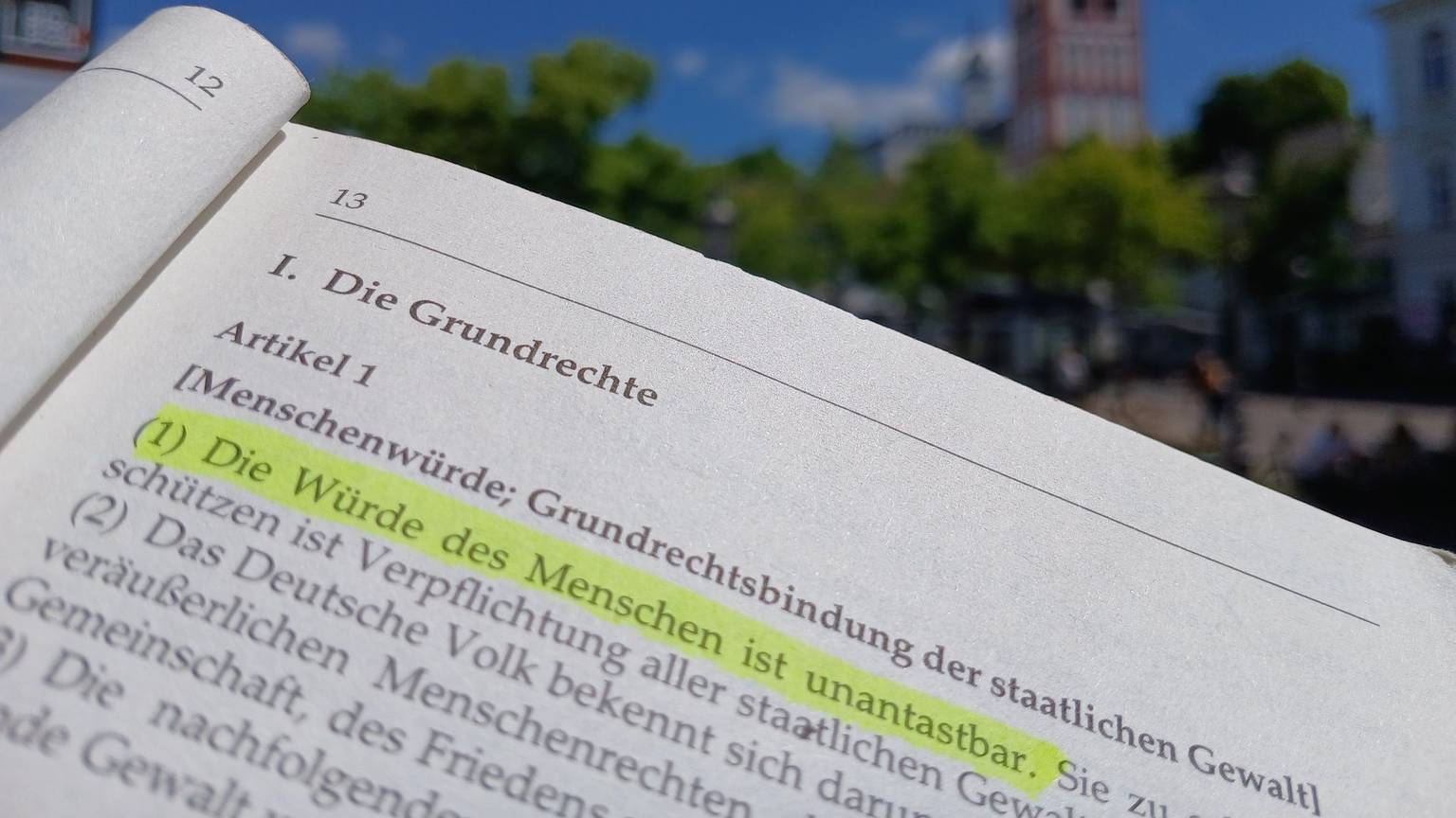Ehrentag zu 77 Jahren Grundgesetz, Markt Siegburg