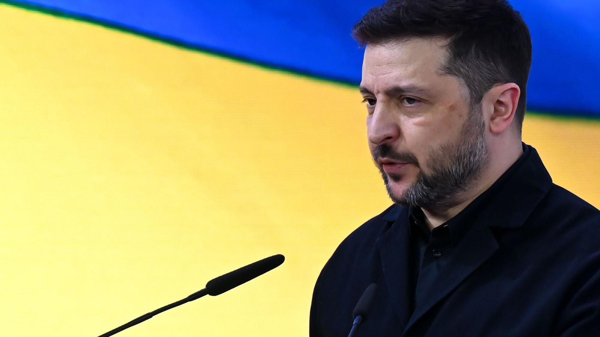 Wolodymyr Selenskyj, Präsident der Ukraine, spricht über neue russische Angriffe. (Archivbild)
