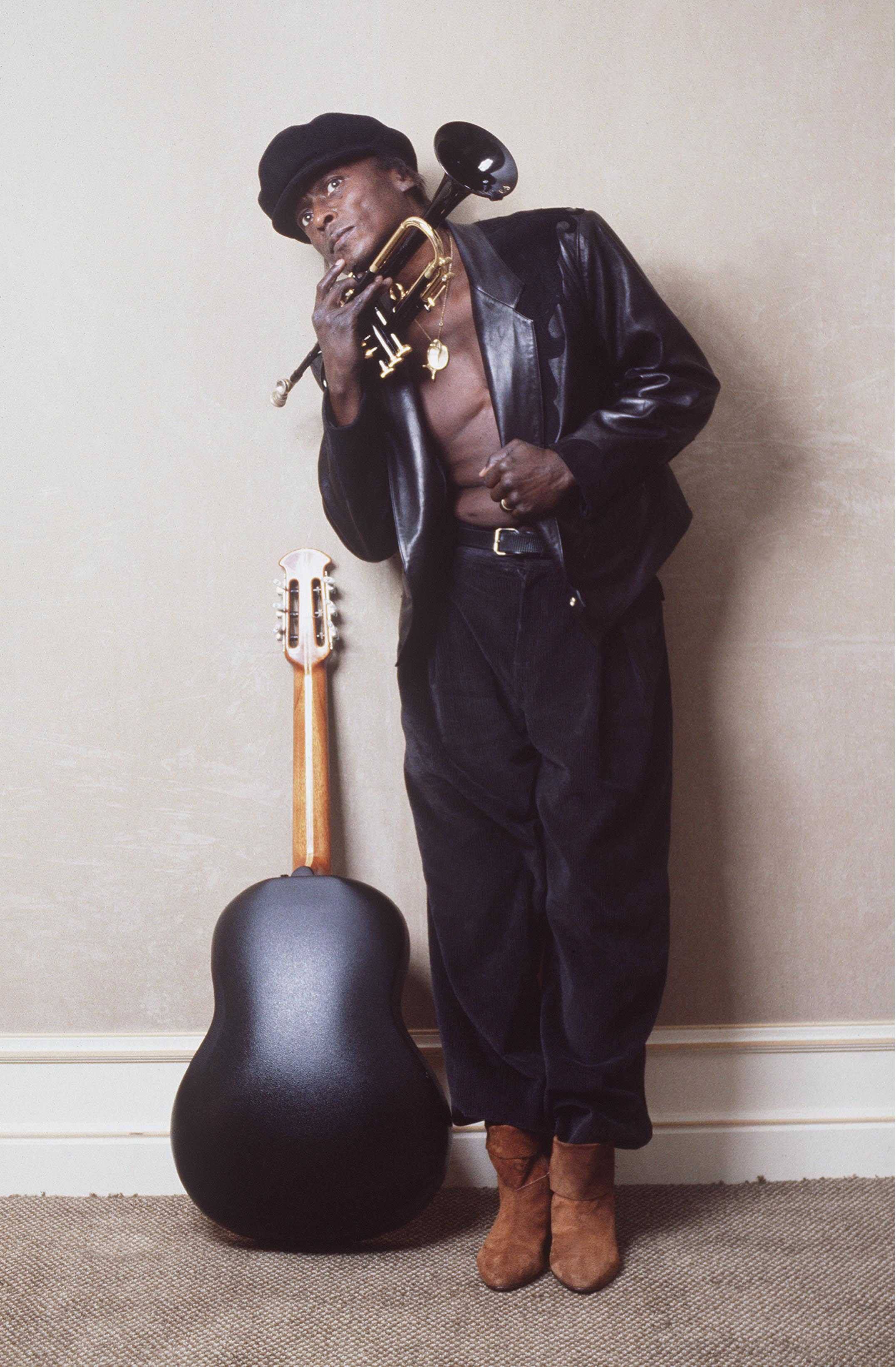 Portrait of Miles Dewey Davis composer, trumpet player 1985 Serge COHEN/Opale.photo RECORD DATE NOT STATED *** Portrait of Miles Dewey Davis composer, trumpet player 1985 Serge COHEN Opale photo RECORD DATE NOT STATED PUBLICATIONxNOTxINxFRAxITAxNED Copyright: x SergexCOHEN/Opale.photox
