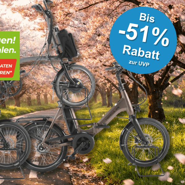3 verschiedene E-Falträder.