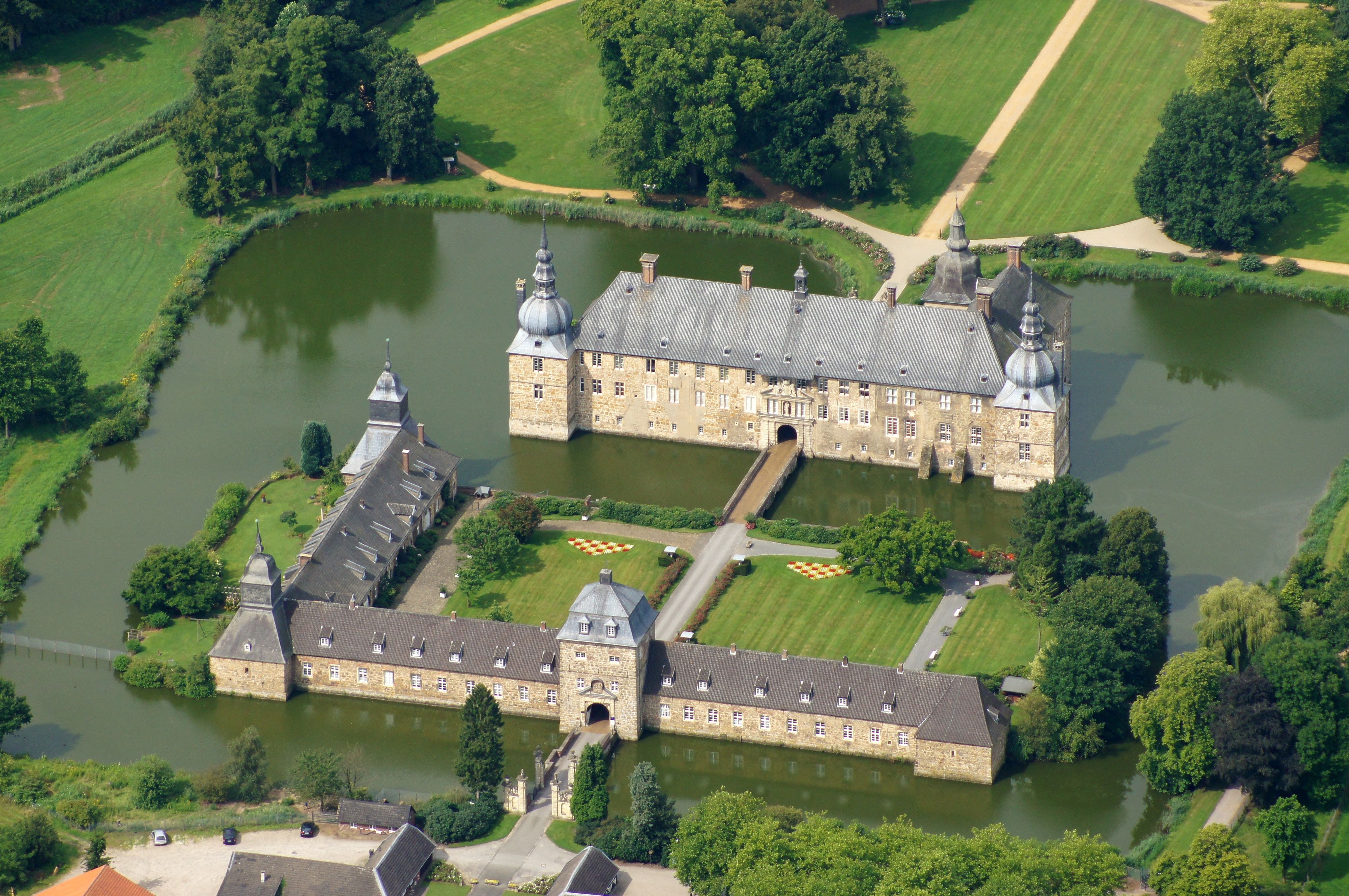 Schloss Lembeck von oben.