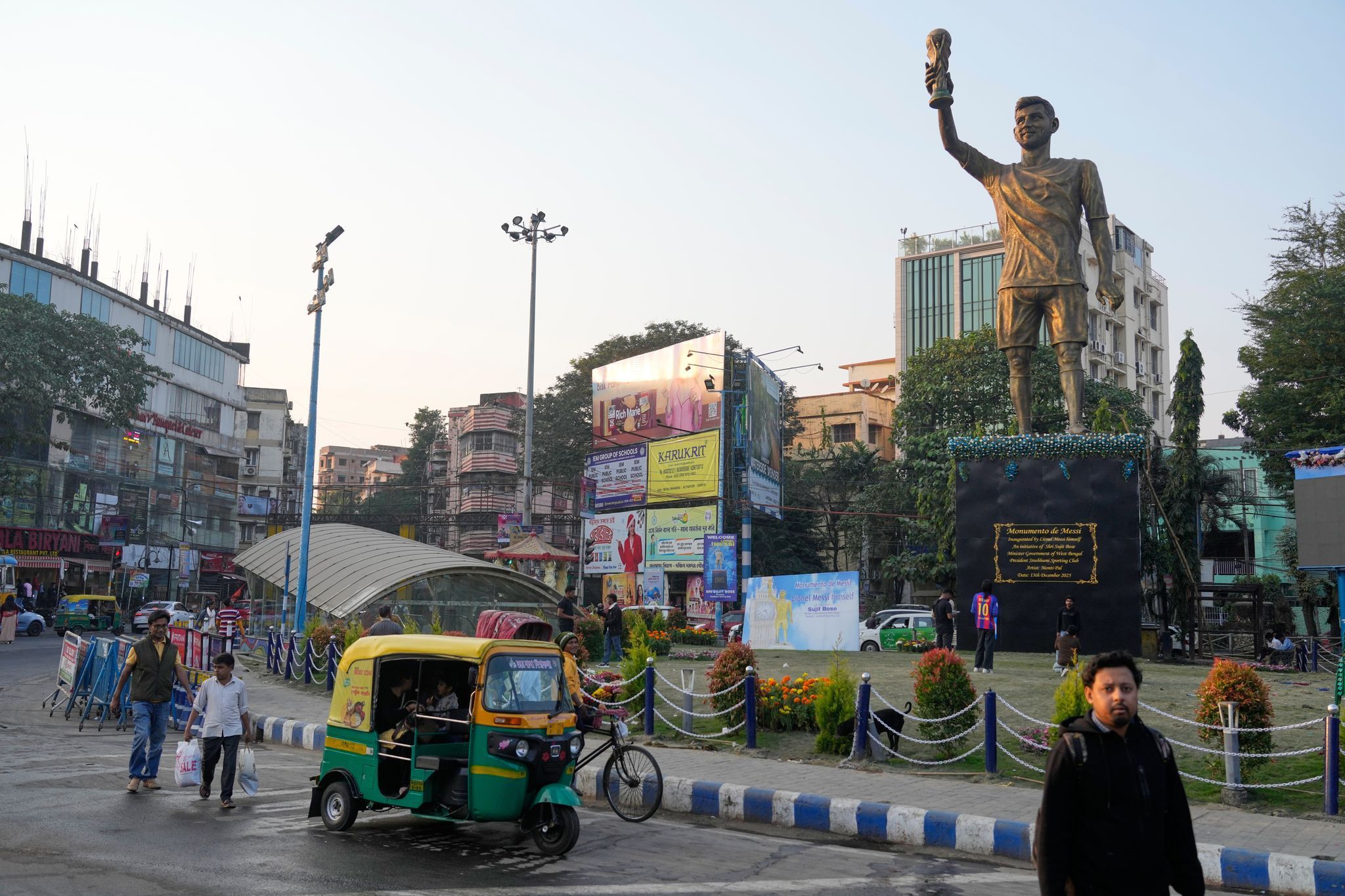 Messi-Statue in Indien