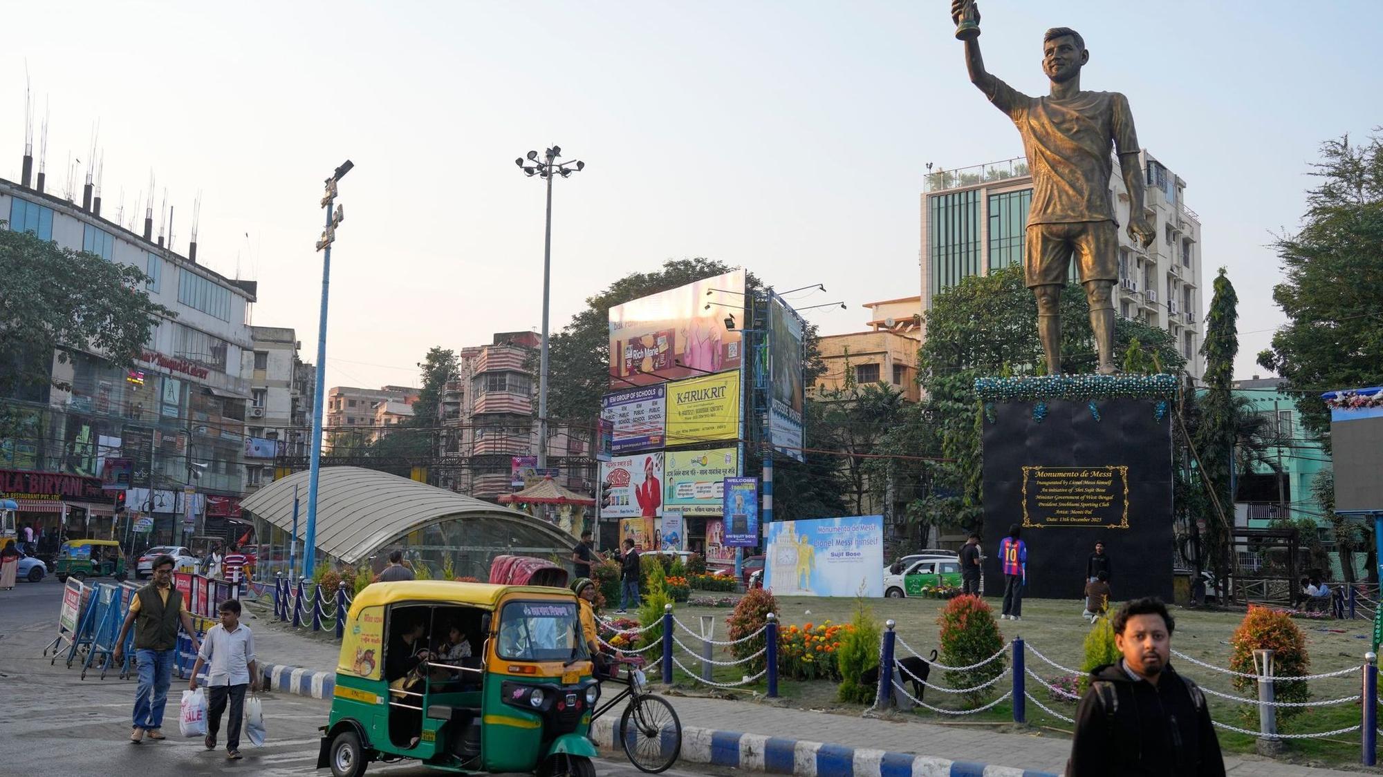 Messi-Statue in Indien