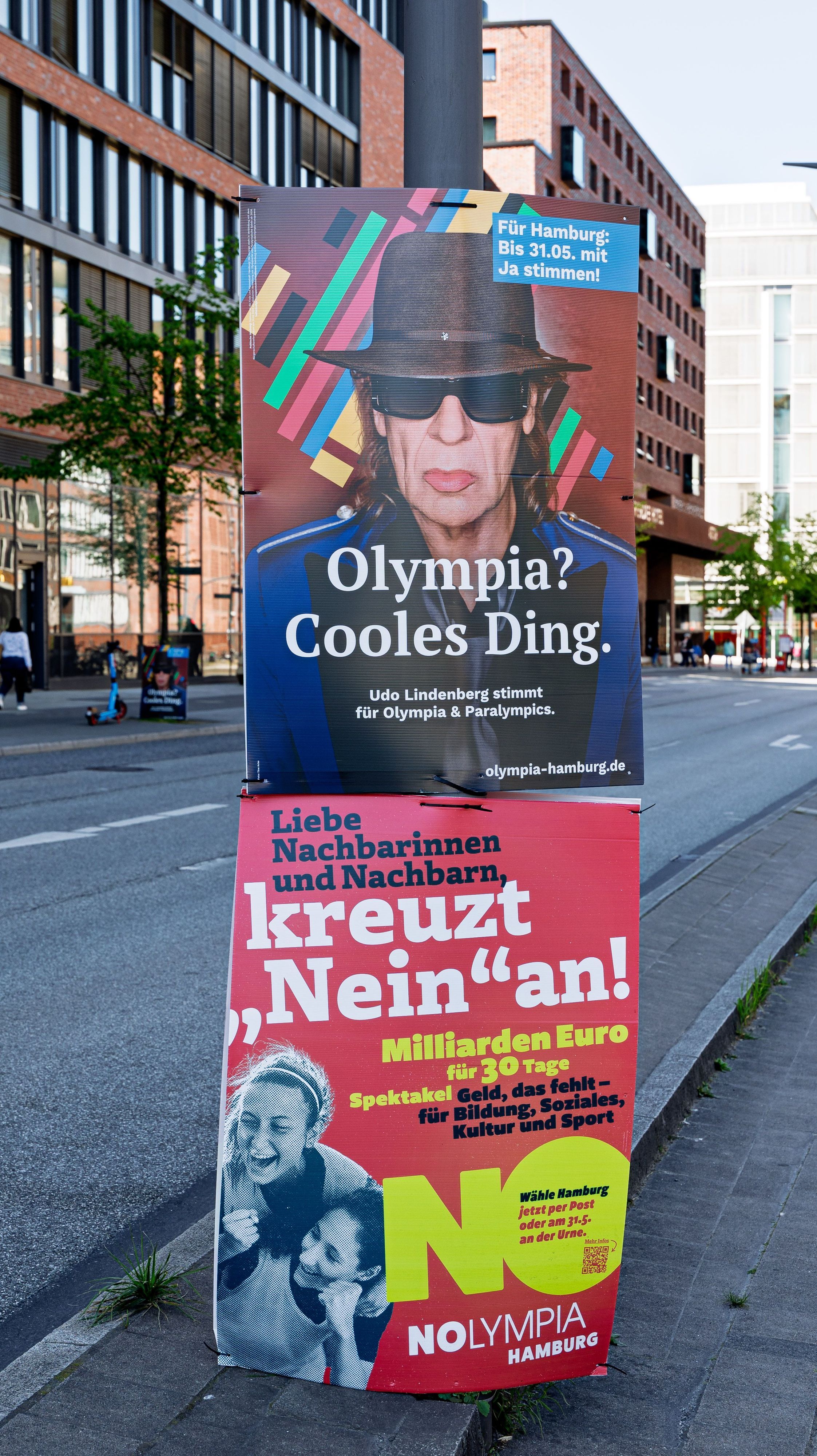 In Hamburg wurde auf Plakaten mit Udo Lindenberg für die Ausrichtung Olympischer Spiele geworben – doch die Mehrheit der Wahlberechtigten stimmte dagegen.