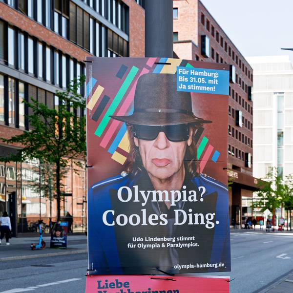 In Hamburg wurde auf Plakaten mit Udo Lindenberg für die Ausrichtung Olympischer Spiele geworben – doch die Mehrheit der Wahlberechtigten stimmte dagegen.