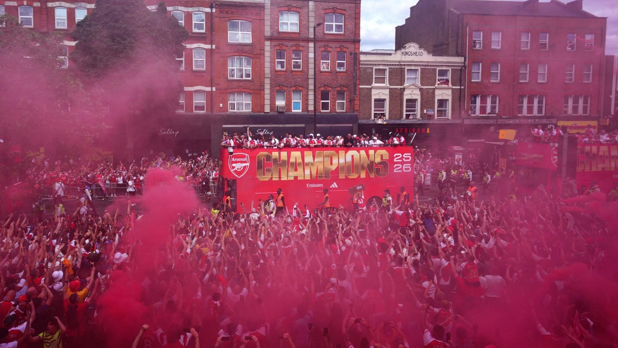 Parade von Arsenal in London