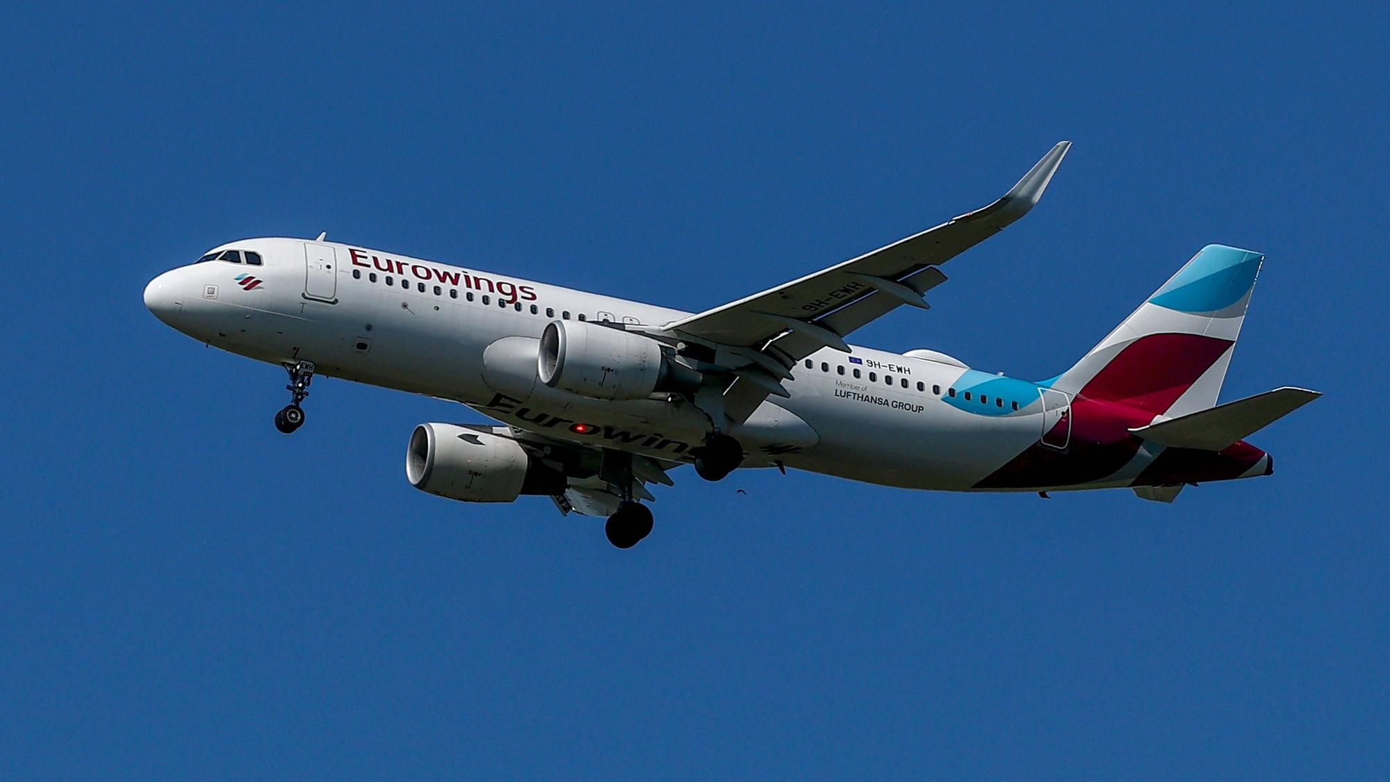 Ein Airbus A320 von Eurowings ist auf dem Weg nach Köln in Turbulenzen geraten. (Archivfoto)