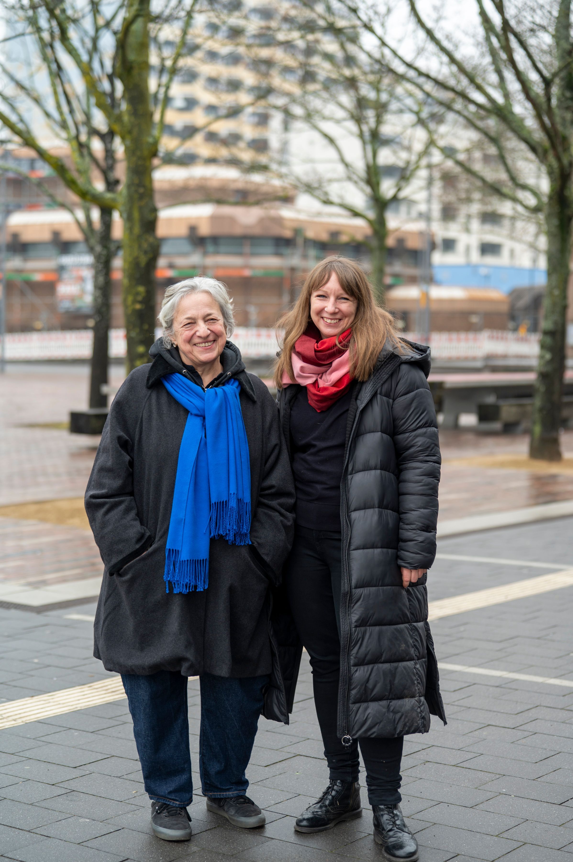 Marion Küppers und Julia Ecker (v.l.) arbeiten als Sozialarbeiter in Chorweiler.