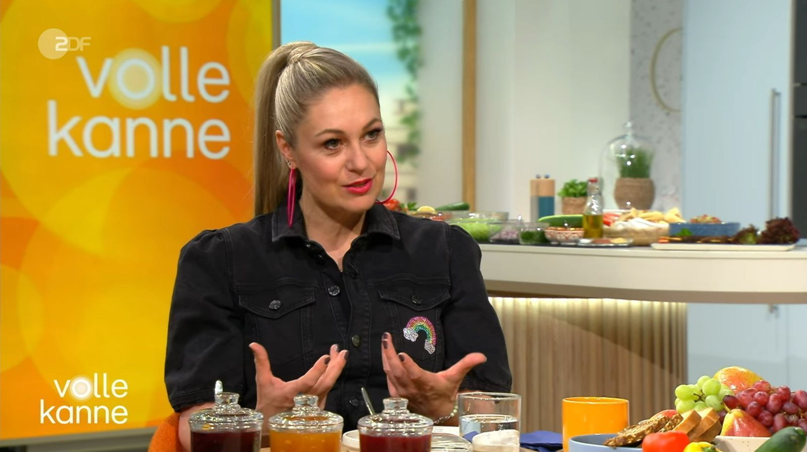 „Nehmt den Druck raus“: Ruth Moschner war zu Gast bei „Volle Kanne“ im ZDF. (Bild: ZDF)