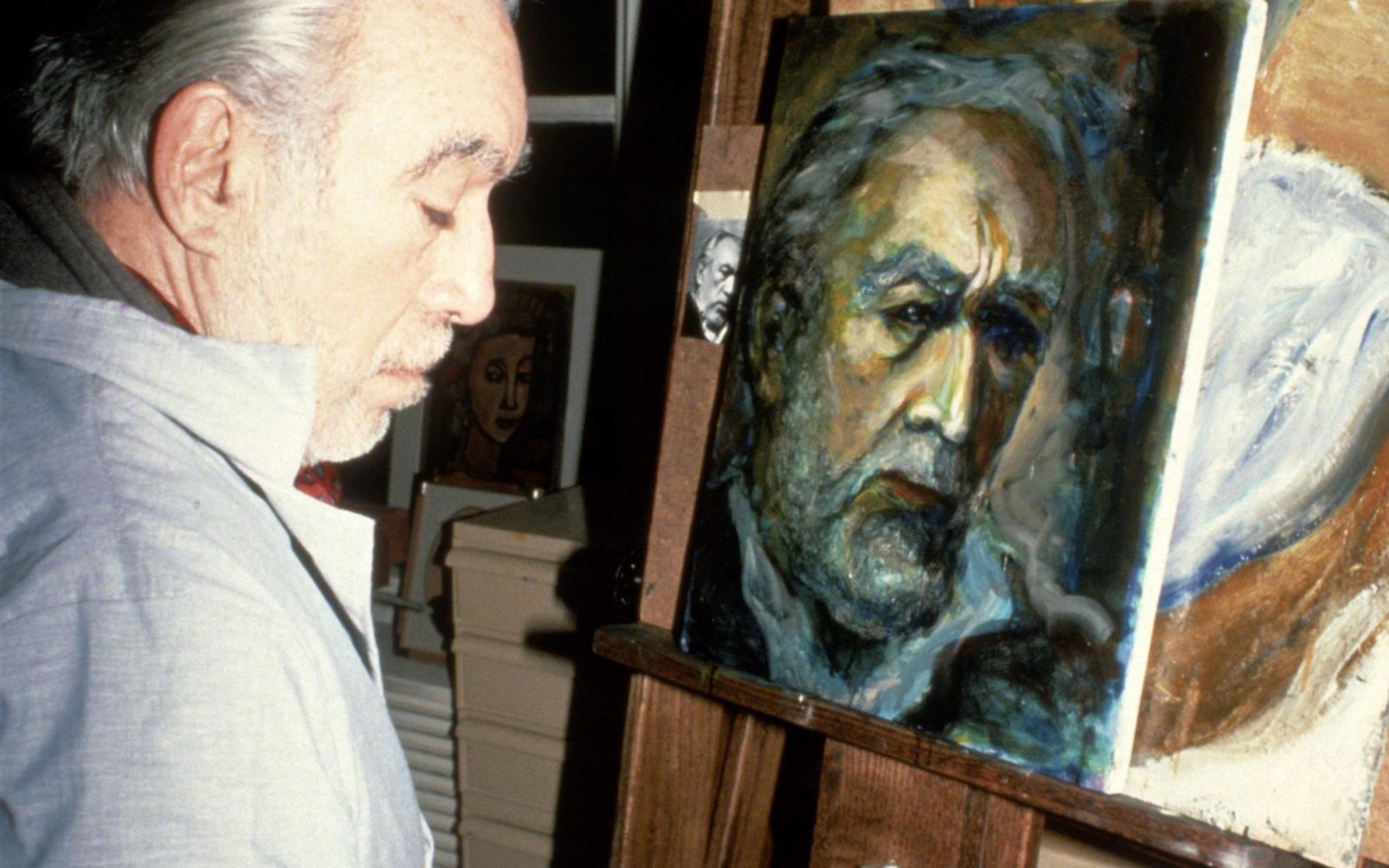 Anthony Quinn Mitte der 80-er: Das Malen war eine der vielen Leidenschaften des Schauspielers. (Bild: Bettina Cirone/IMAGES/Getty Images)