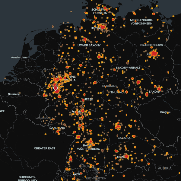 Ein Screenshot der Webseite laut.jetzt zeigt von Nutzerinnen gemeldete Übergriffe in Deutschland.