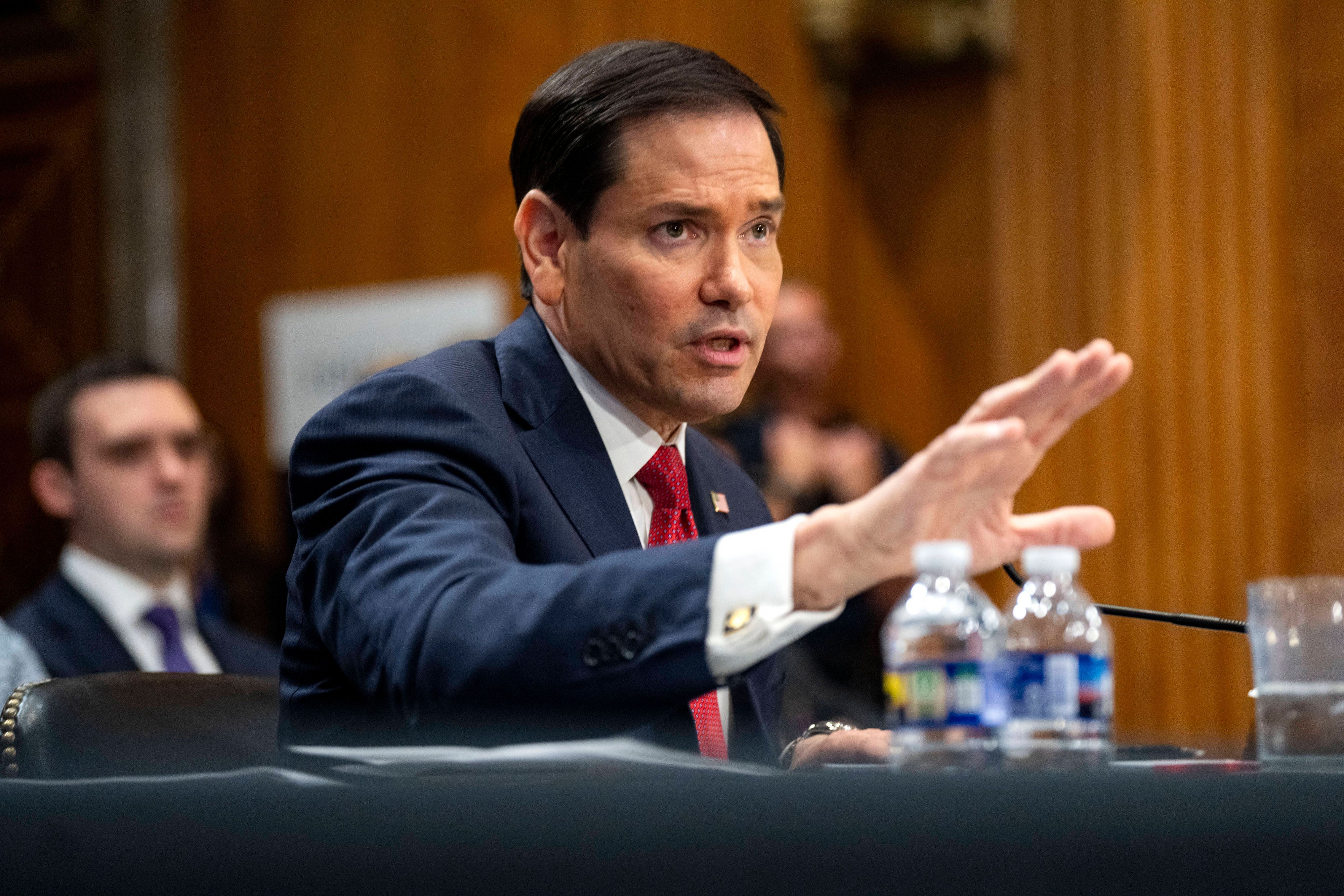 US-Außenminister Marco Rubio bei Anhörung des US-Senats. (Archivbild)