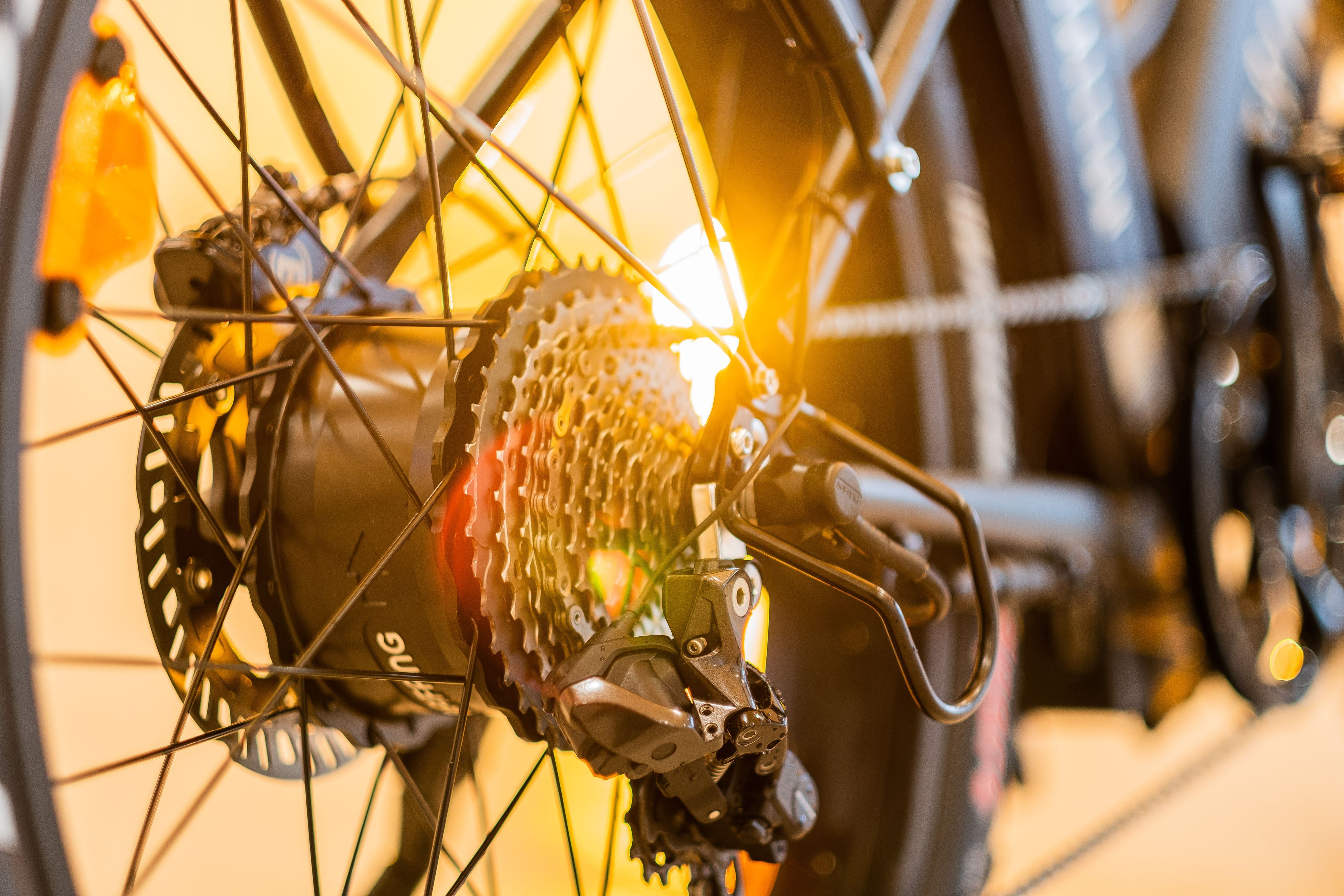 E-Bike Hinterrad mit Motor und Schaltung